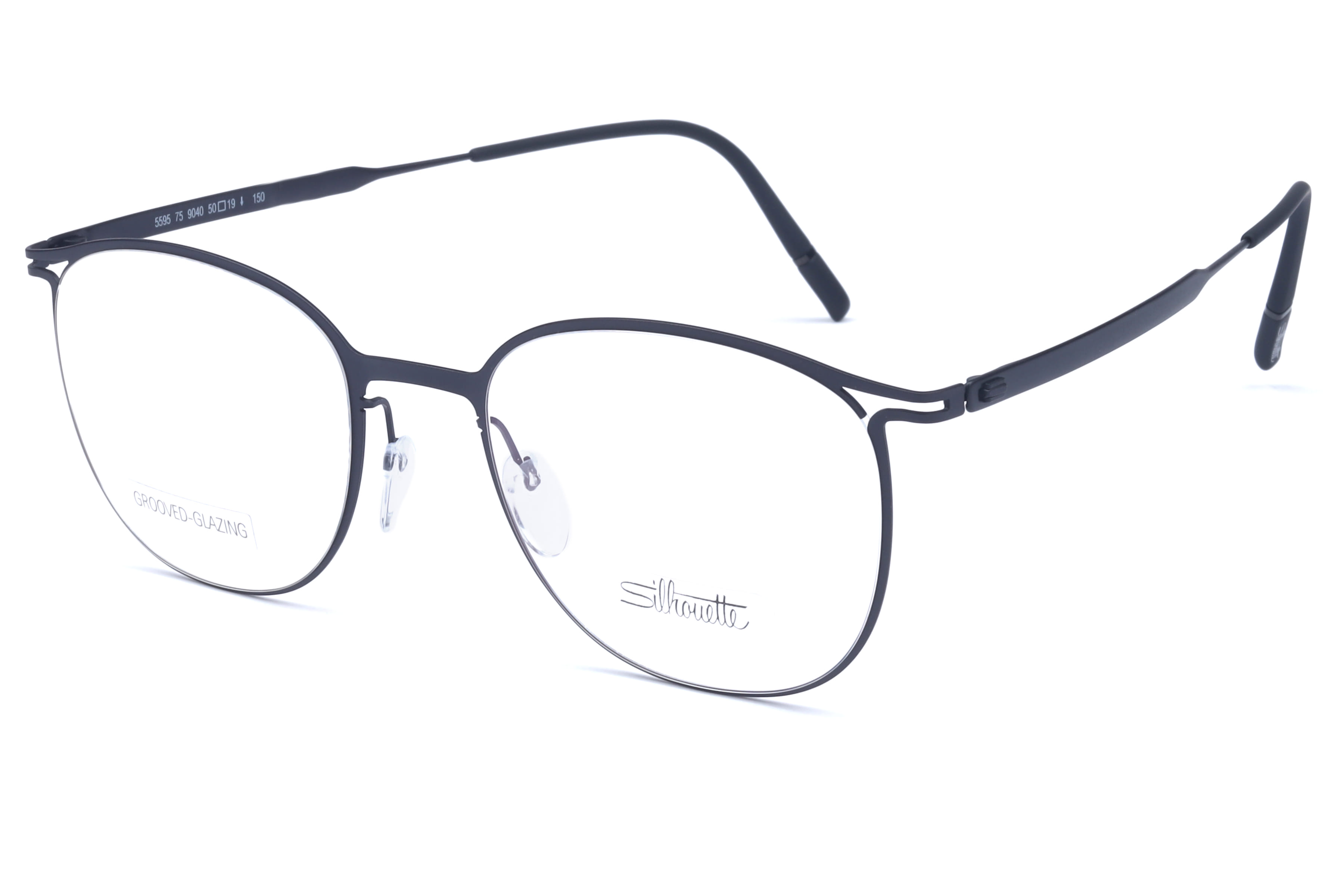 SIL SPX 5595 75 9040 TITANIUM REFRAMED Frame — Black frame — view 1