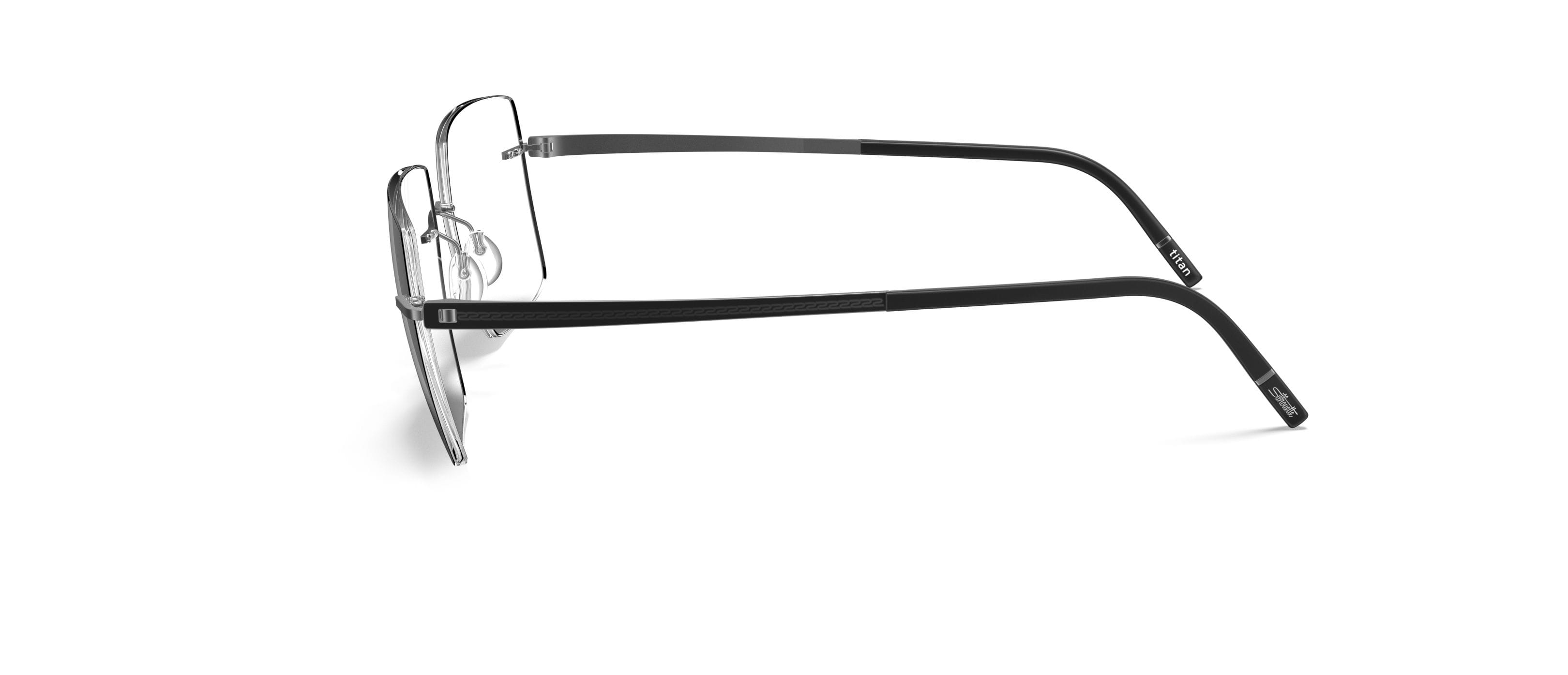 Silhouette 5529 Frame Grey Male RimLess Titanium Frame — Grey frame — view 3