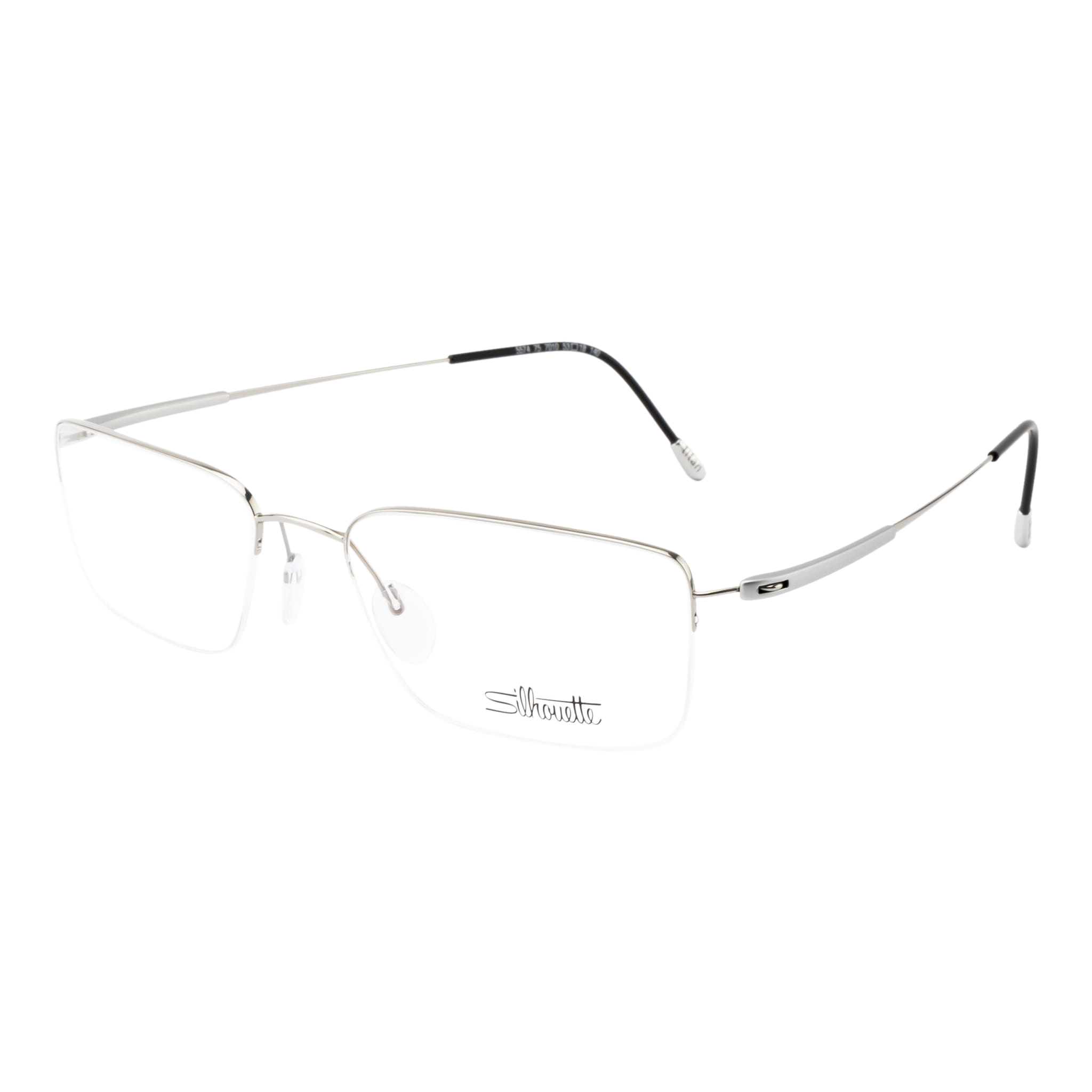 Silhouette 5574 Frame Silver Male Supra Titanium Frame — Silver frame — view 1