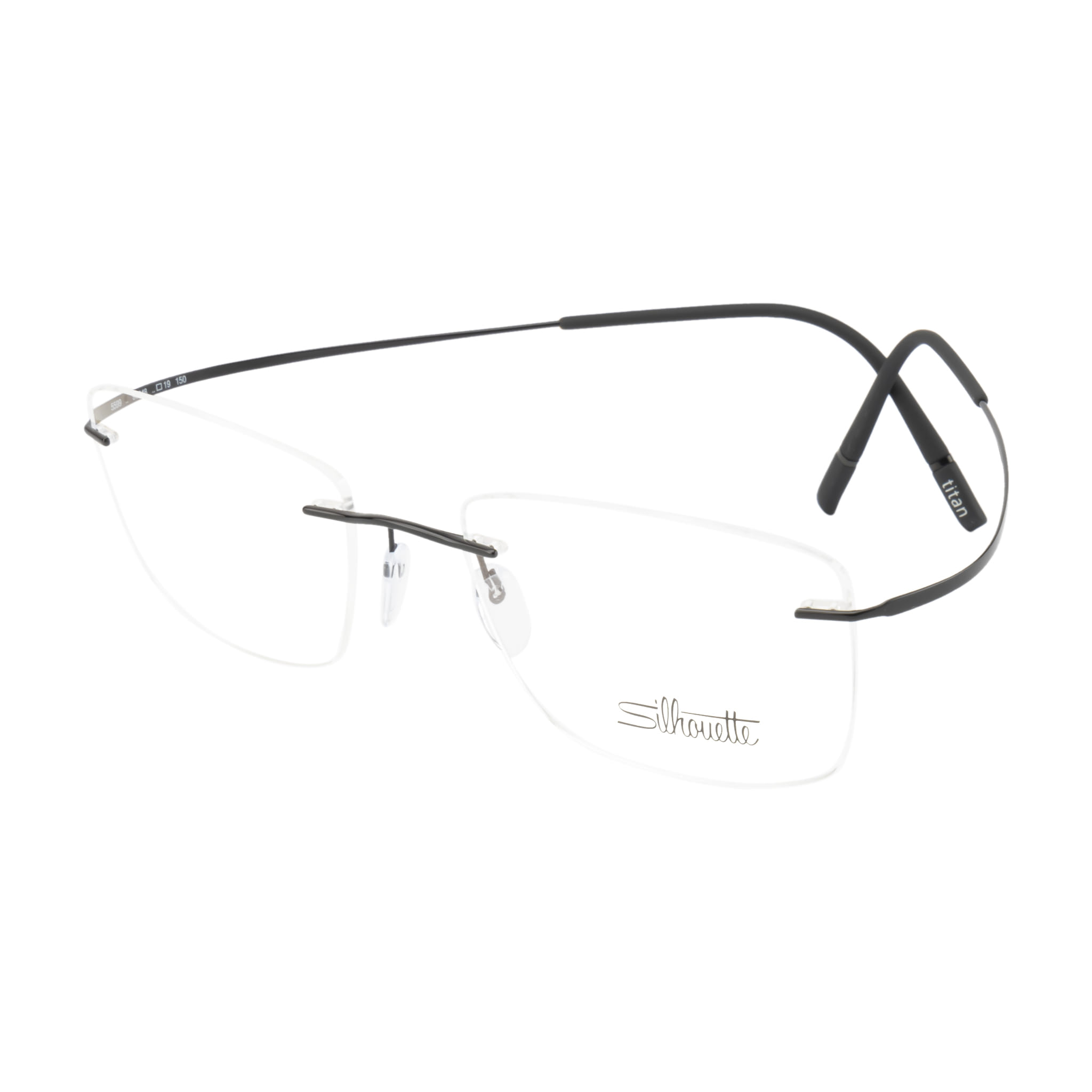 Silhouette 5599 Frame Gun Metal Unisex RimLess Titanium Frame — Gun Metal frame — view 1