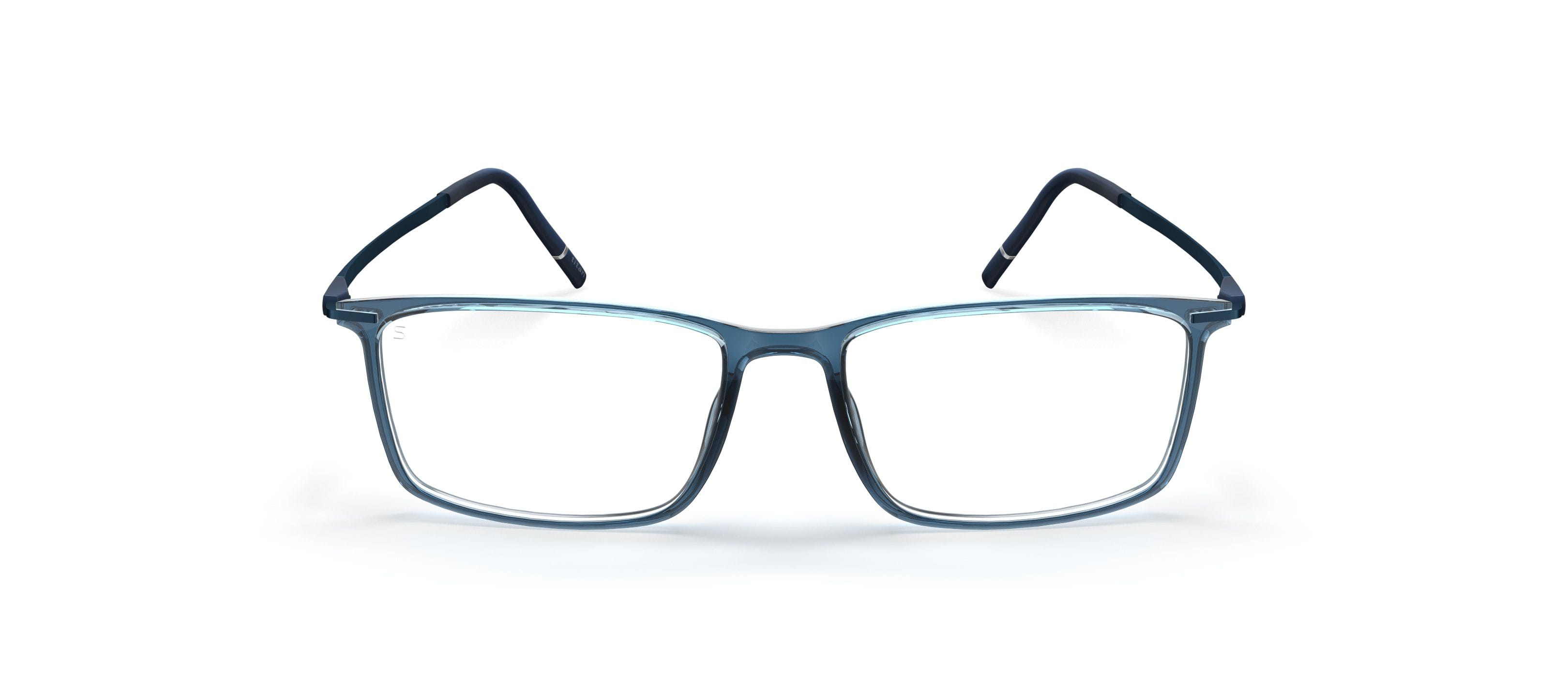Silhouette 2965 Frame Transparent Blue Unisex Full Titanium Frame — Transparent Blue frame — view 2