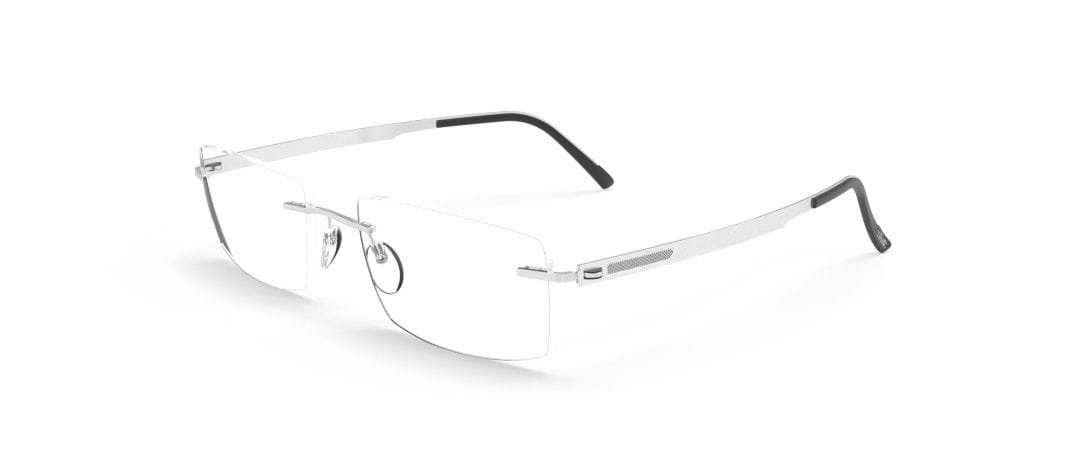 Silhouette 5554 Frame Silver Male RimLess Gold Plated — Silver frame