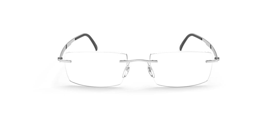 Silhouette 5554 Frame Silver Male RimLess Gold Plated Frame — Silver frame — view 2