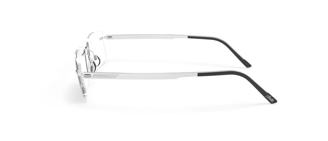 Silhouette 5554 Frame Silver Male RimLess Gold Plated Frame — Silver frame — view 3