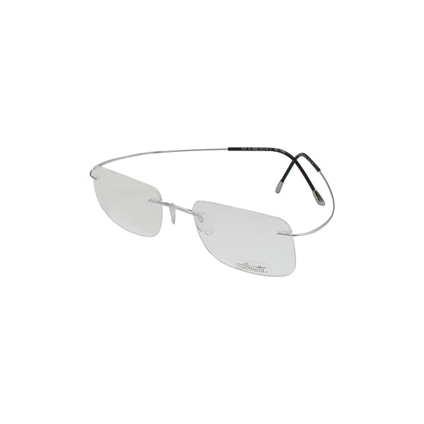 Silhouette 7611 Frame Silver Male RimLess Titanium Frame — Silver frame — view 1