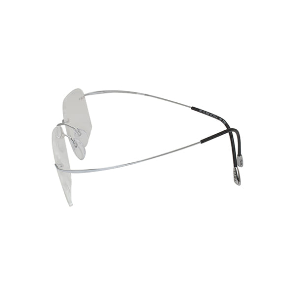 Silhouette 7611 Frame Silver Male RimLess Titanium Frame — Silver frame — view 3