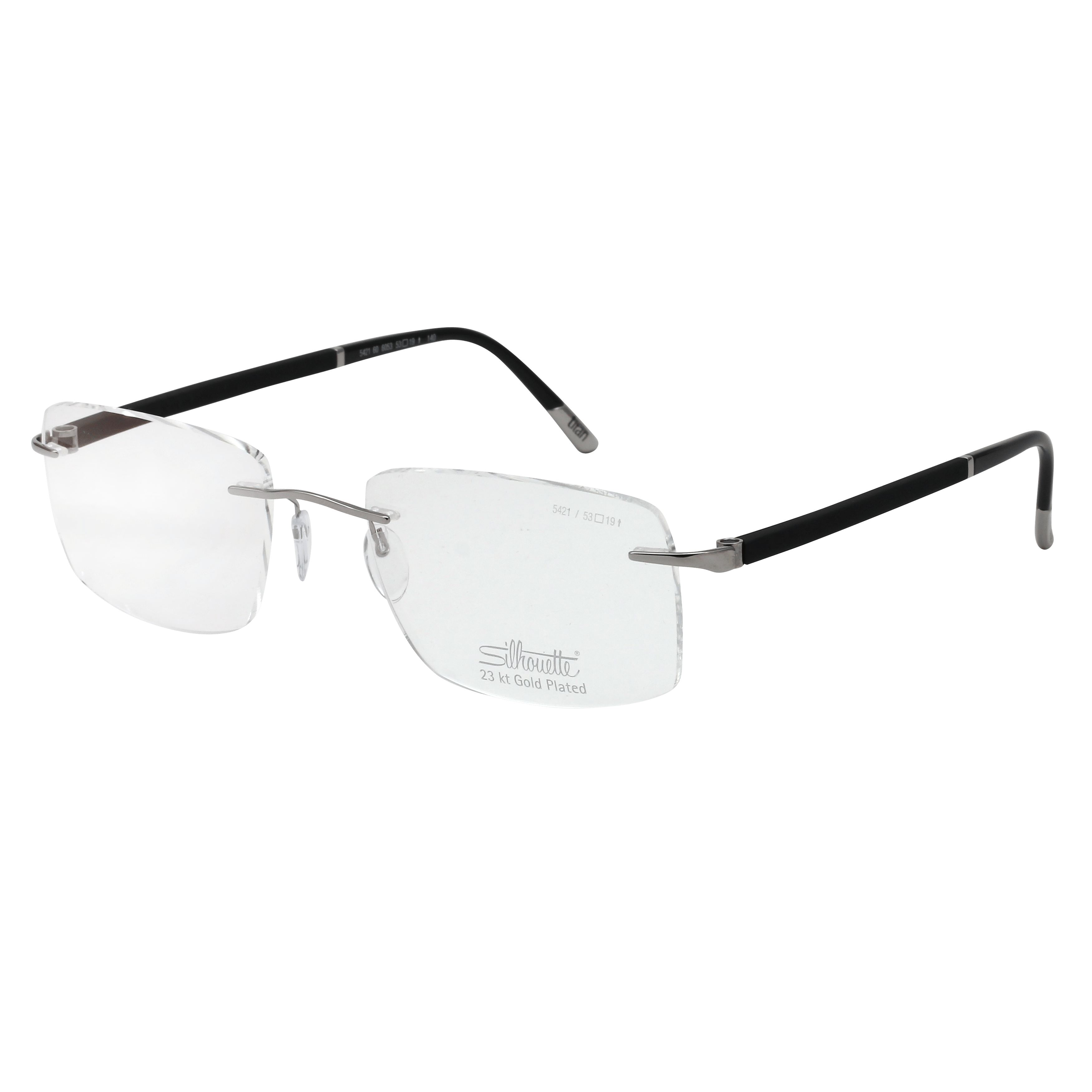 Silhouette 5421 Frame Grey Male RimLess Shell — Grey frame