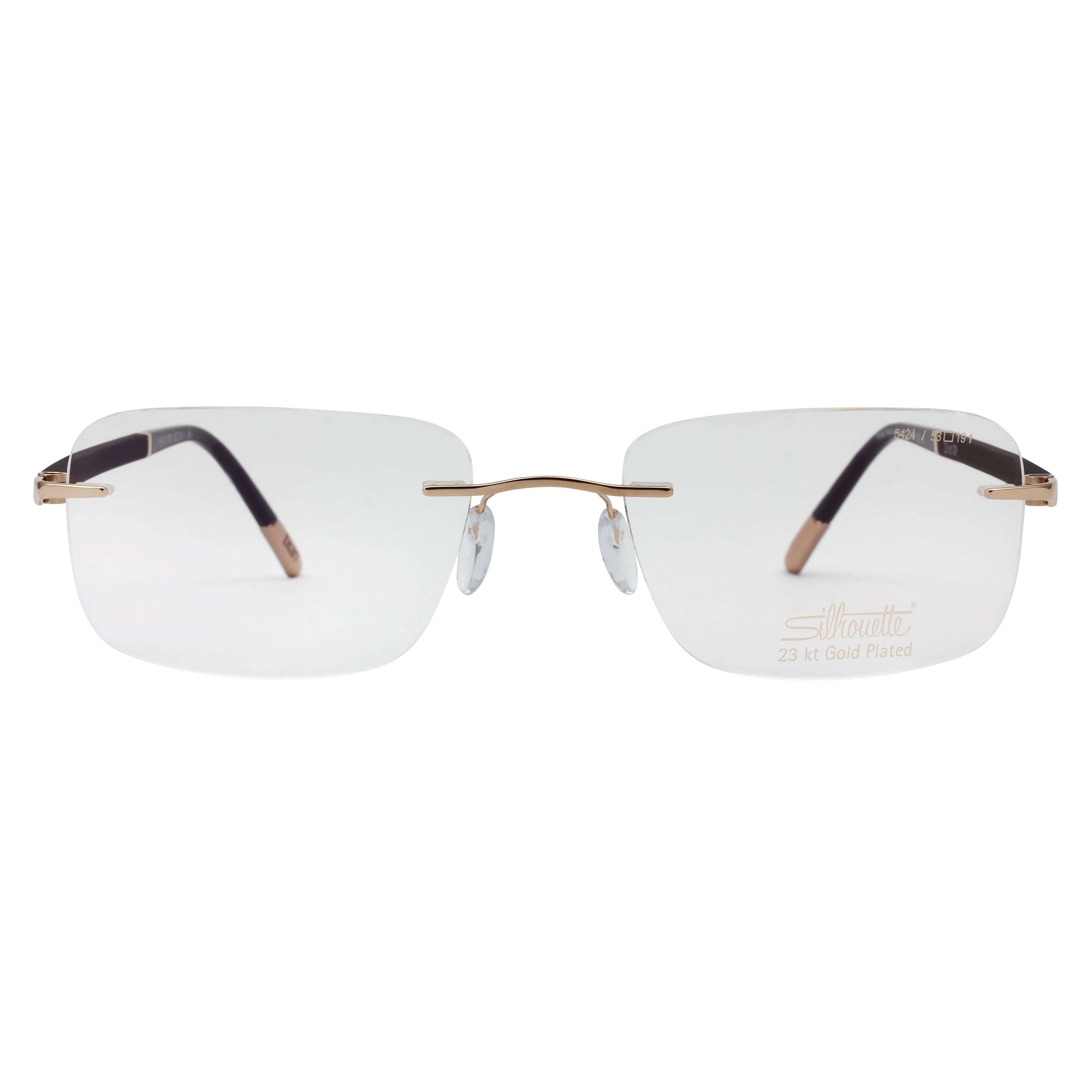 Silhouette 5424 Frame Gold Unisex RimLess Shell Frame — Gold frame — view 5