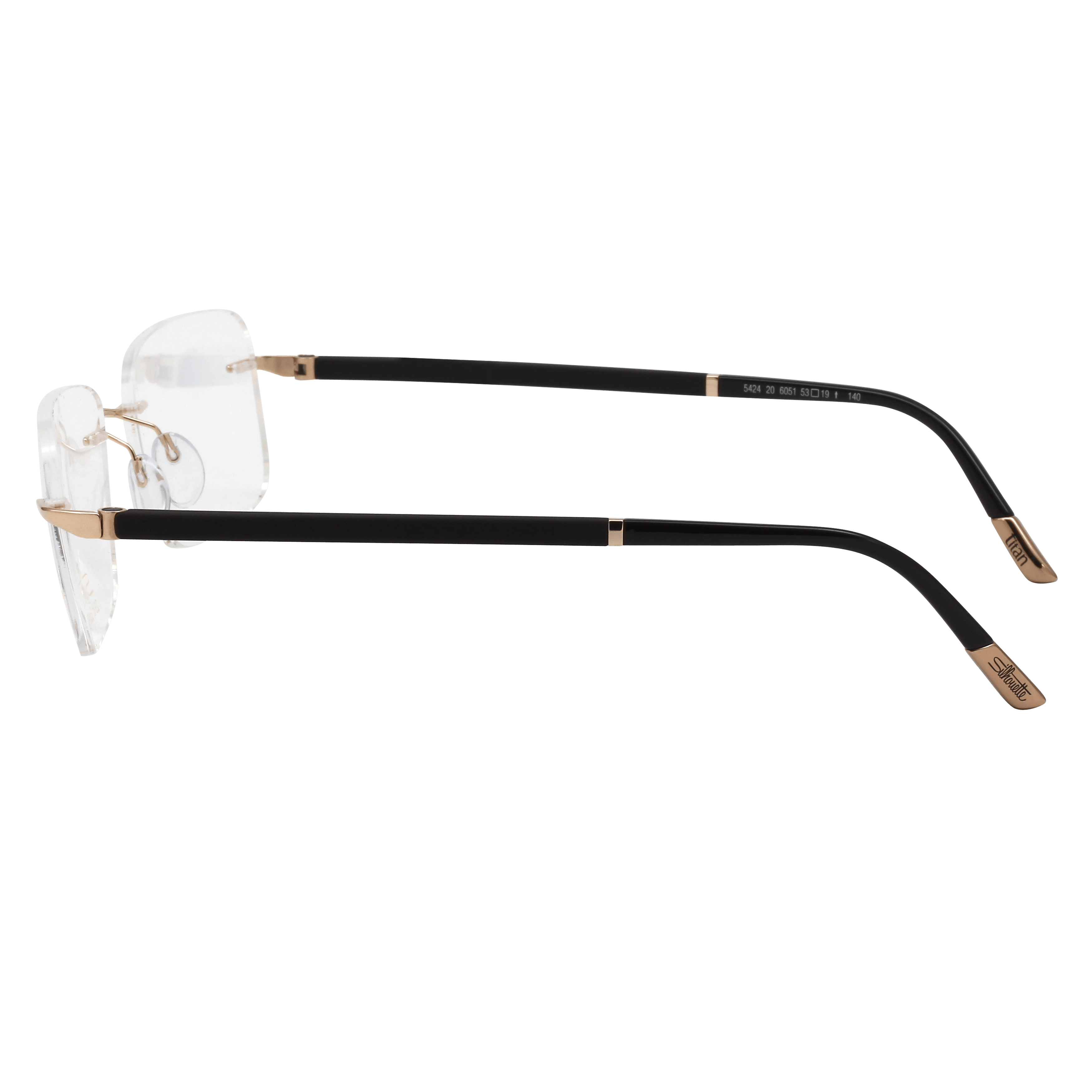 Silhouette 5424 Frame Gold Unisex RimLess Shell Frame — Gold frame — view 6
