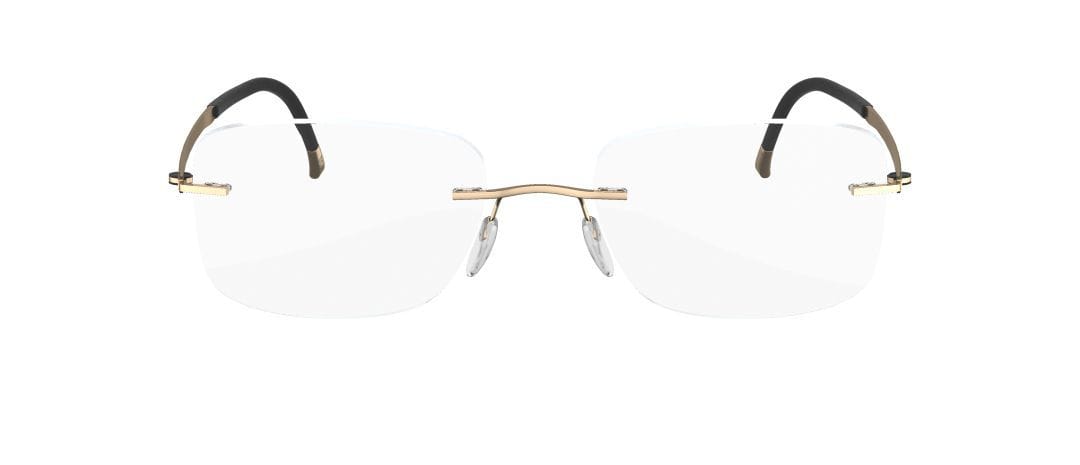 Silhouette 5471 Frame Gold Male RimLess Titanium Frame — Gold frame — view 2