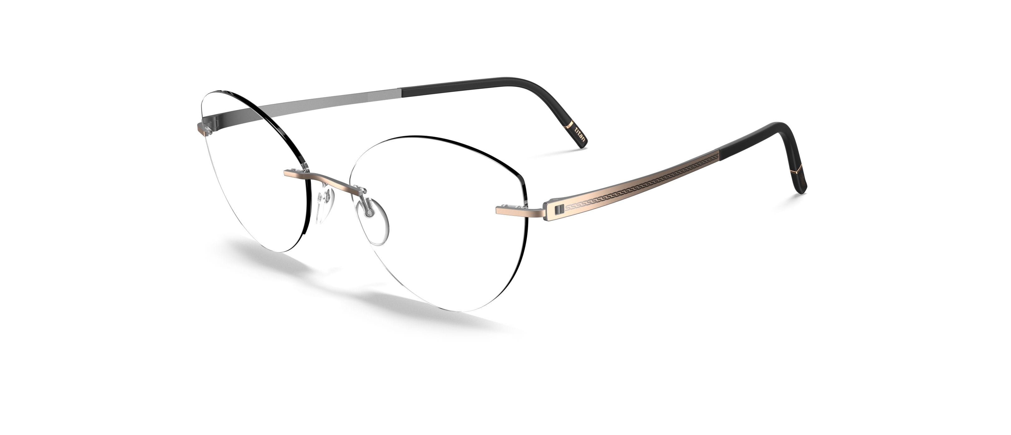 Silhouette 5529 MO Frame Light Gold Female RimLess Titanium — Light Gold frame