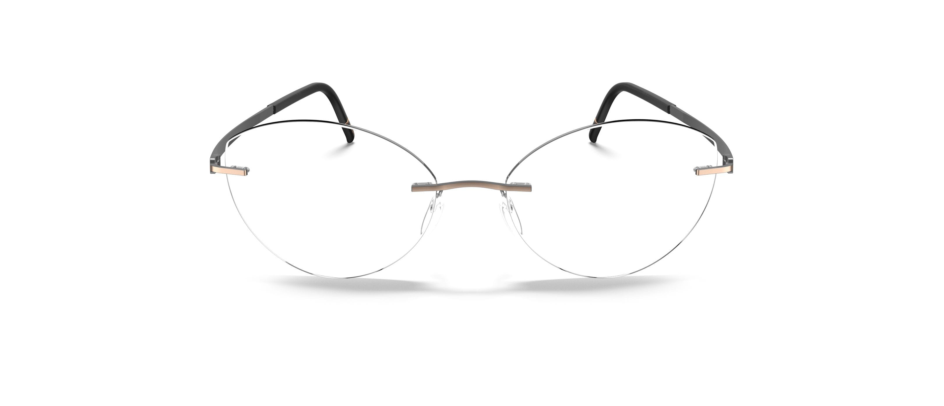 Silhouette 5529 MO Frame Light Gold Female RimLess Titanium Frame — Light Gold frame — view 2