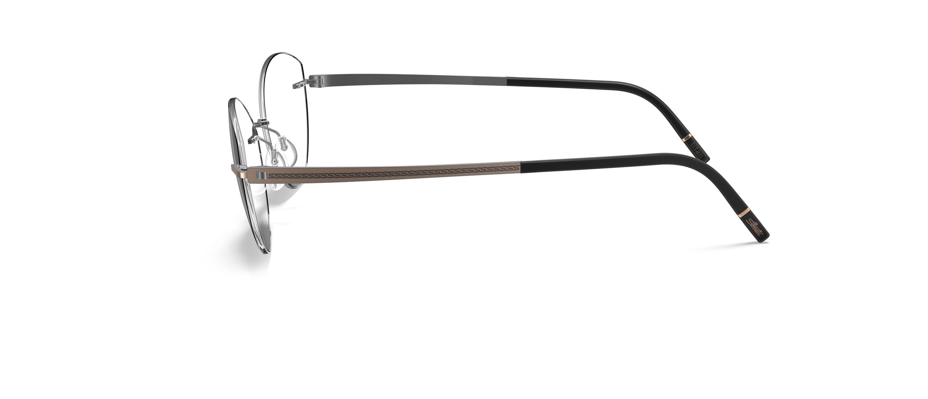 Silhouette 5529 MO Frame Light Gold Female RimLess Titanium Frame — Light Gold frame — view 3