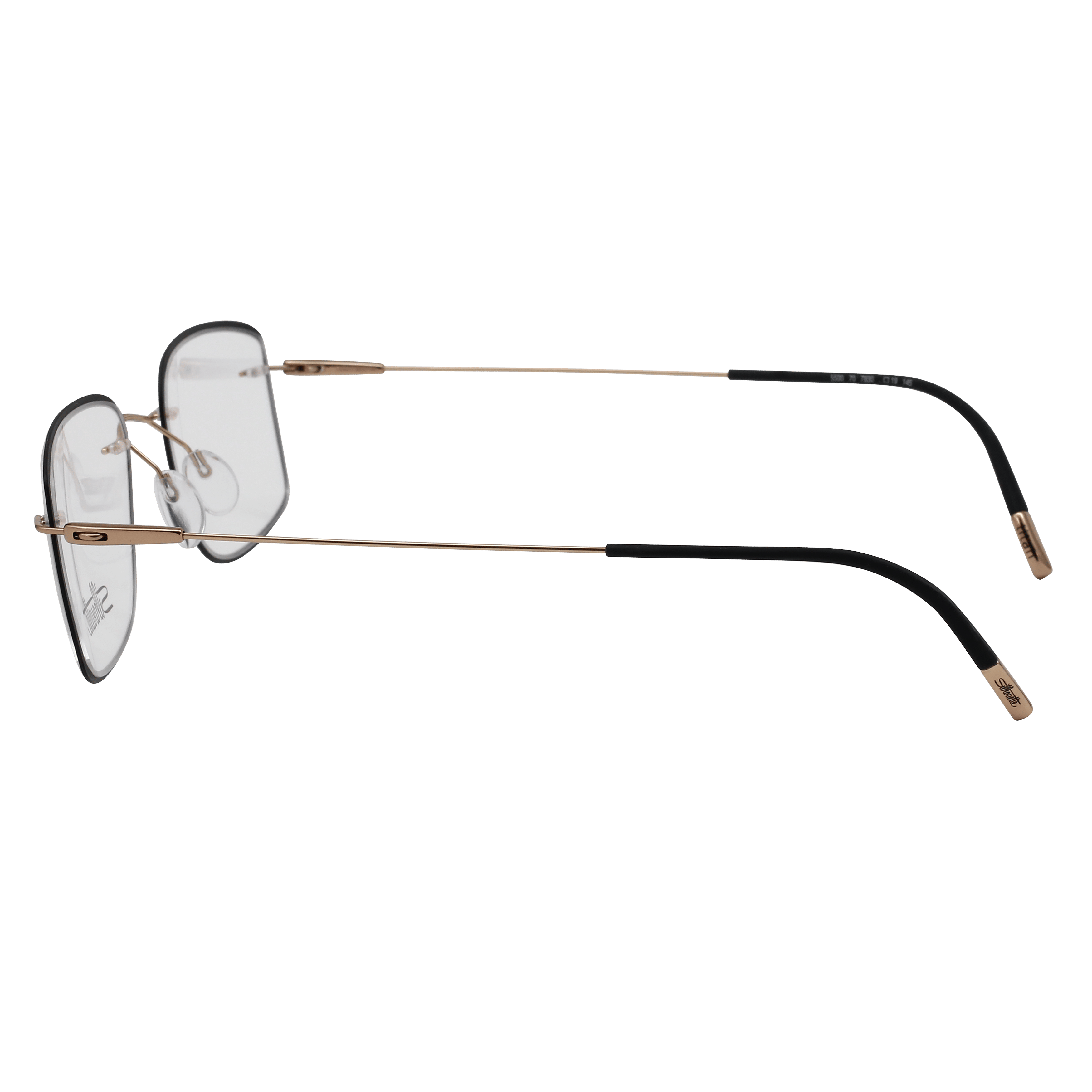Silhouette 5500 Frame Gold Male Full Titanium Frame — Gold frame — view 3