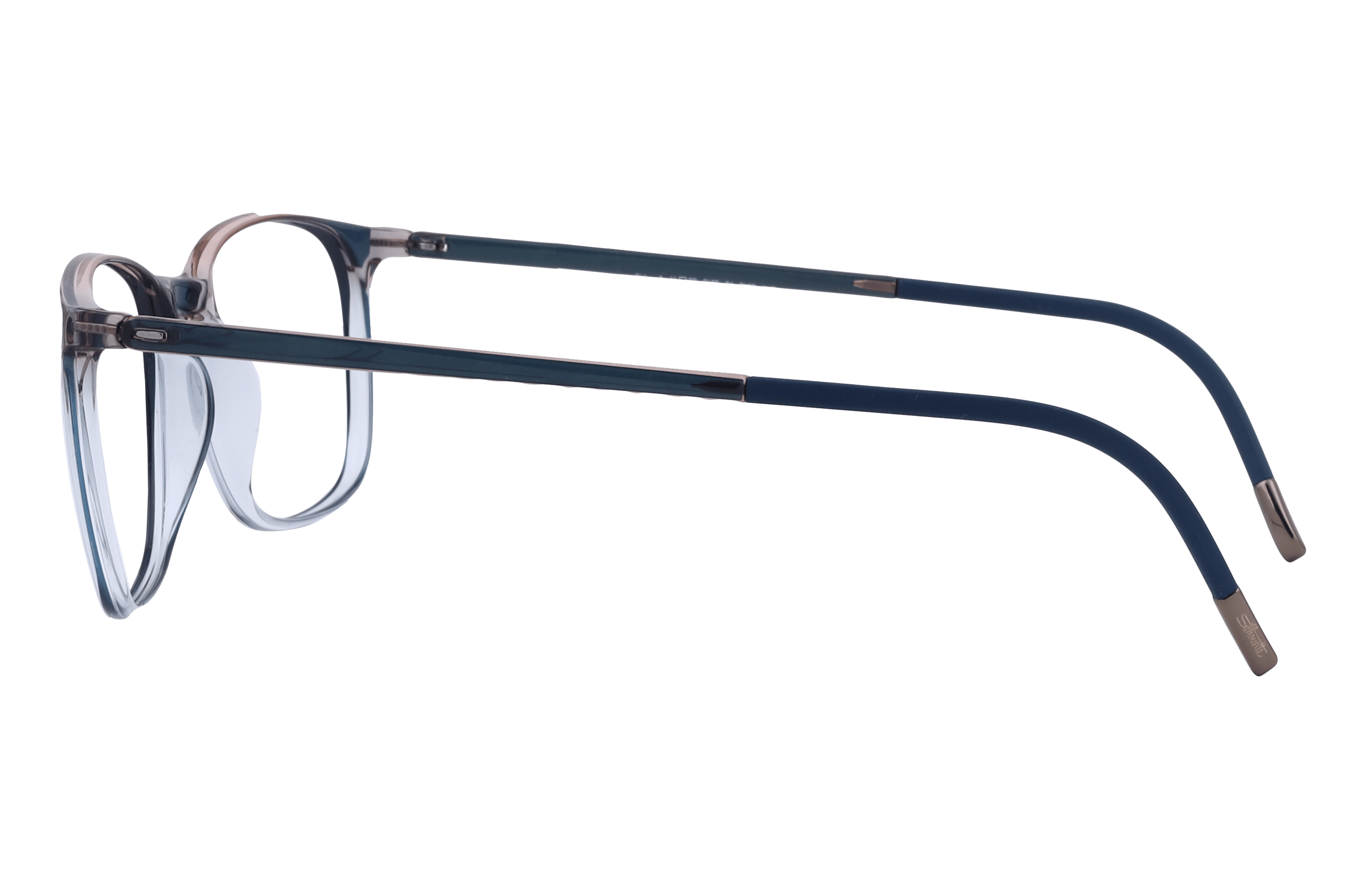 Silhouette 2943 Frame Transparent Blue Male Full Shell Frame — Transparent Blue frame — view 3