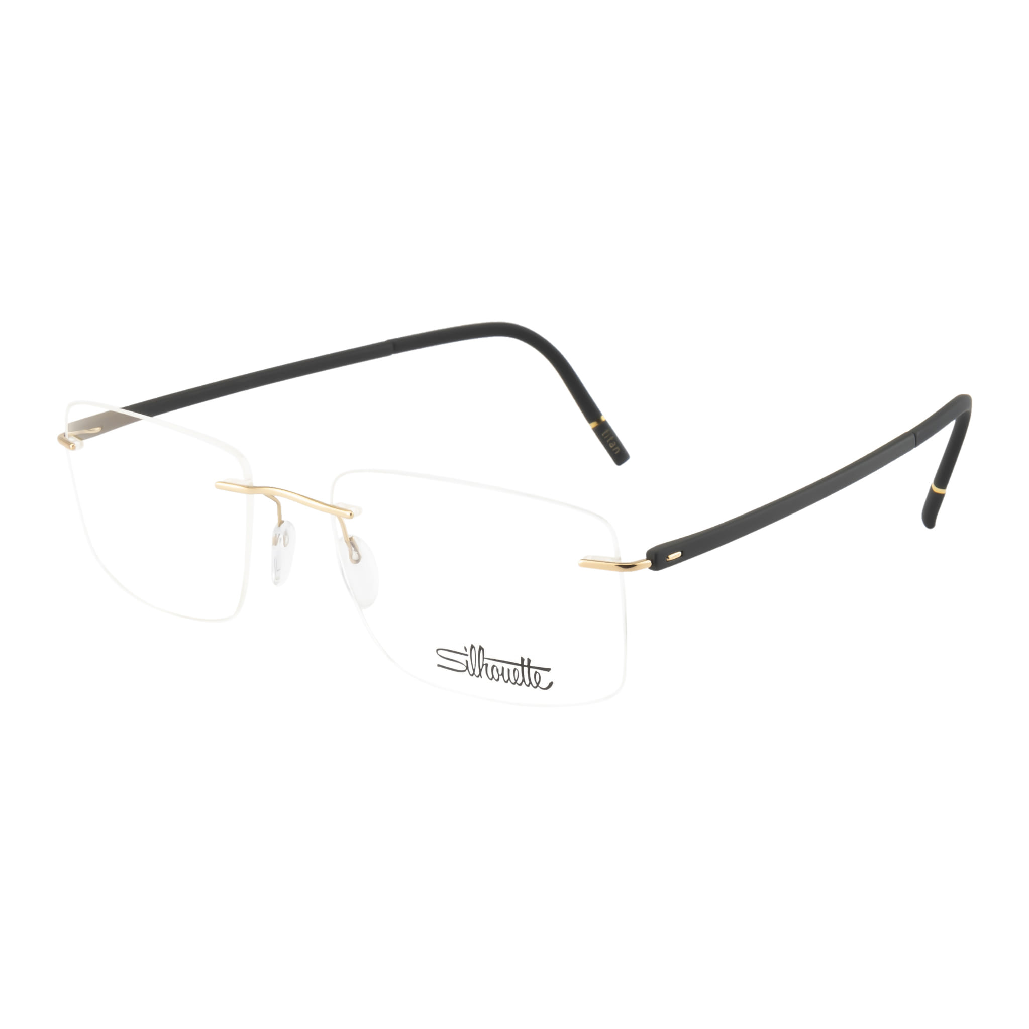 Silhouette 5567 Frame Gold Male RimLess Shell Frame — Gold frame — view 1