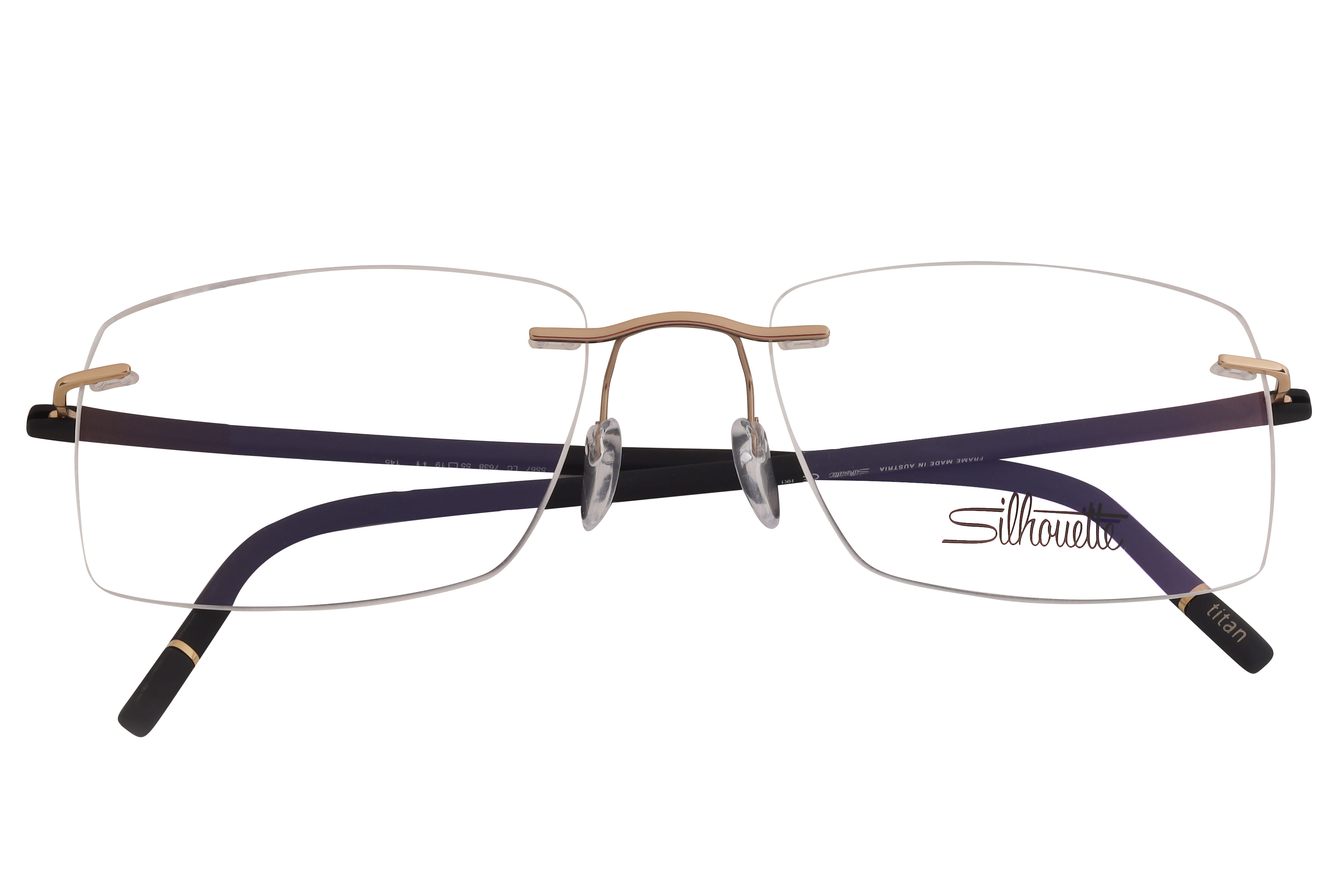 Silhouette 5567 Frame Gold Male RimLess Shell Frame — Gold frame — view 4