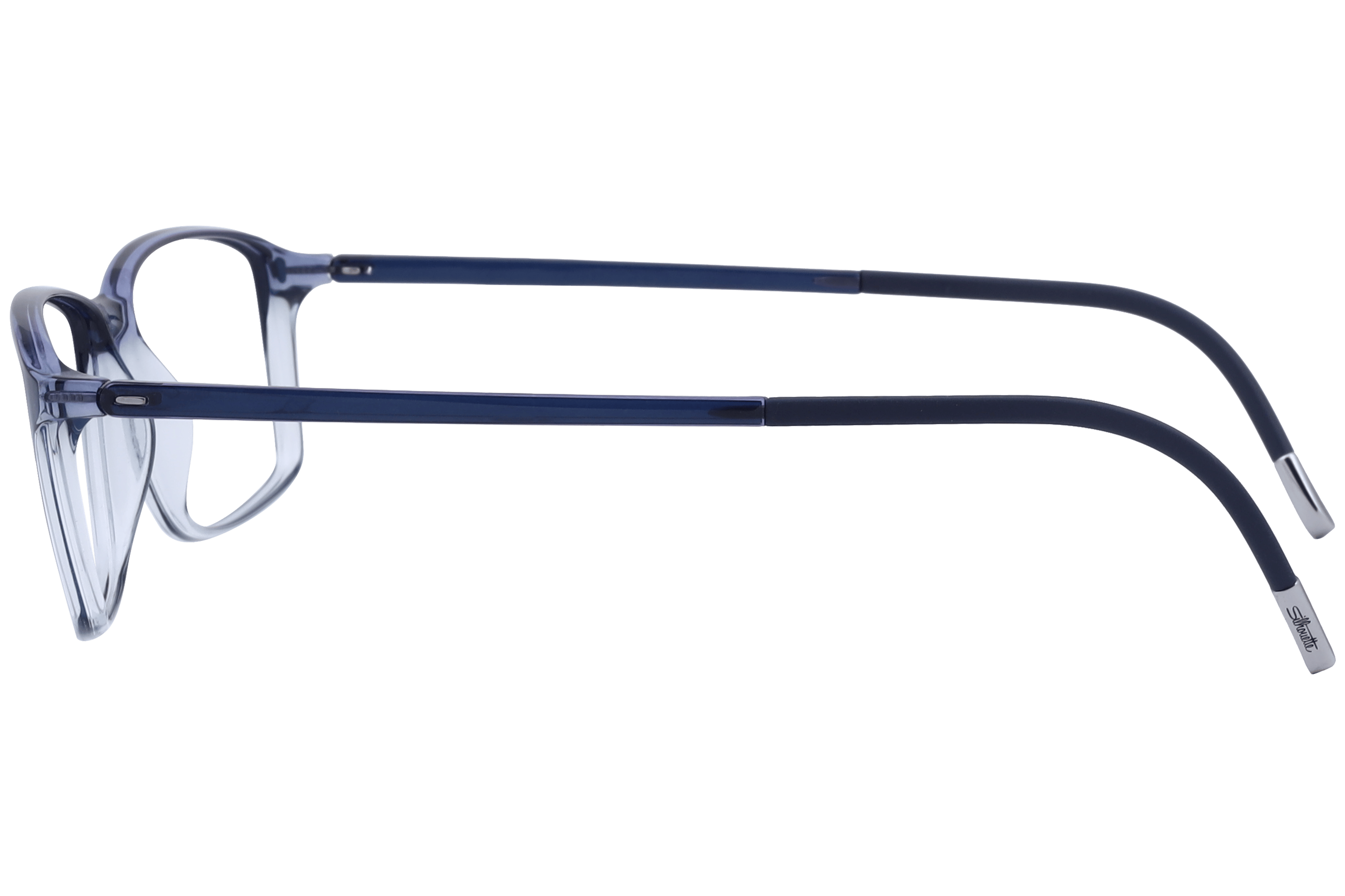 Silhouette 2942 Frame Transparent Blue Male Full Shell Frame — Transparent Blue frame — view 3