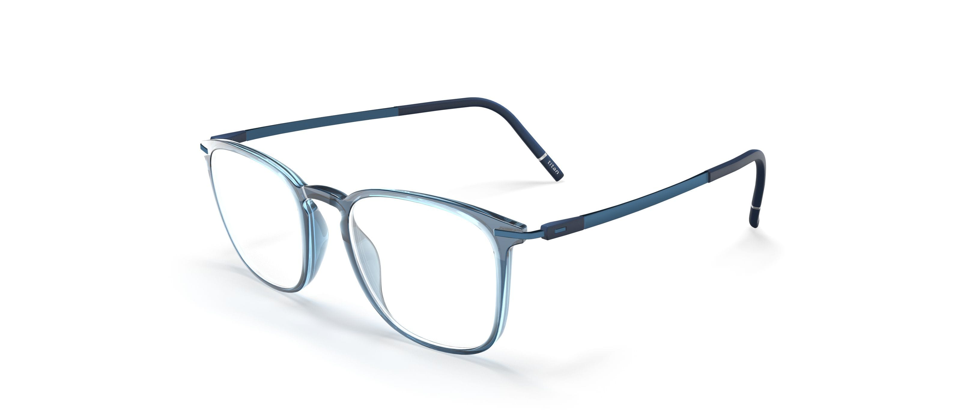 Silhouette 2963 Frame Transparent Blue Male Full Titanium — Transparent Blue frame