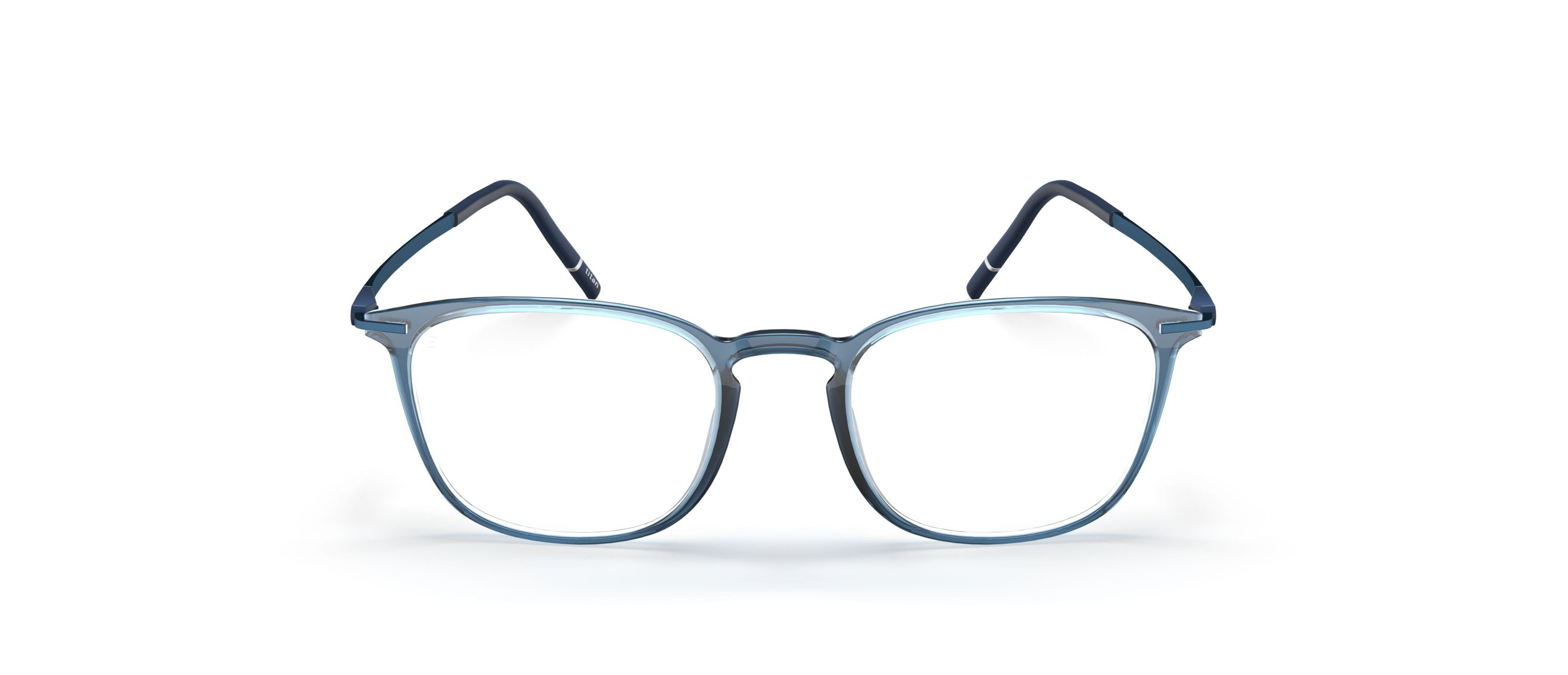 Silhouette 2963 Frame Transparent Blue Male Full Titanium Frame — Transparent Blue frame — view 2