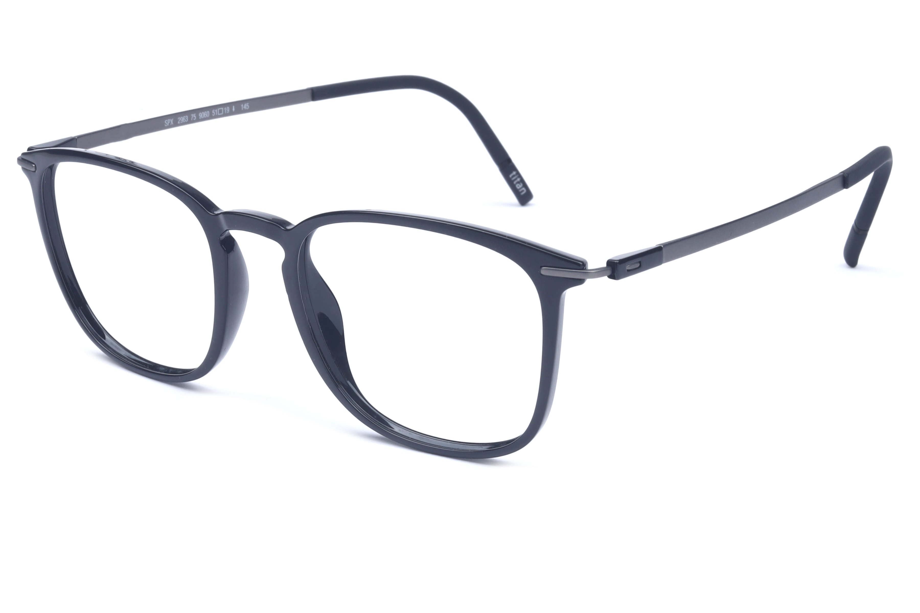 Silhouette 2963 Frame Black Male Full Titanium Frame — Black frame — view 1