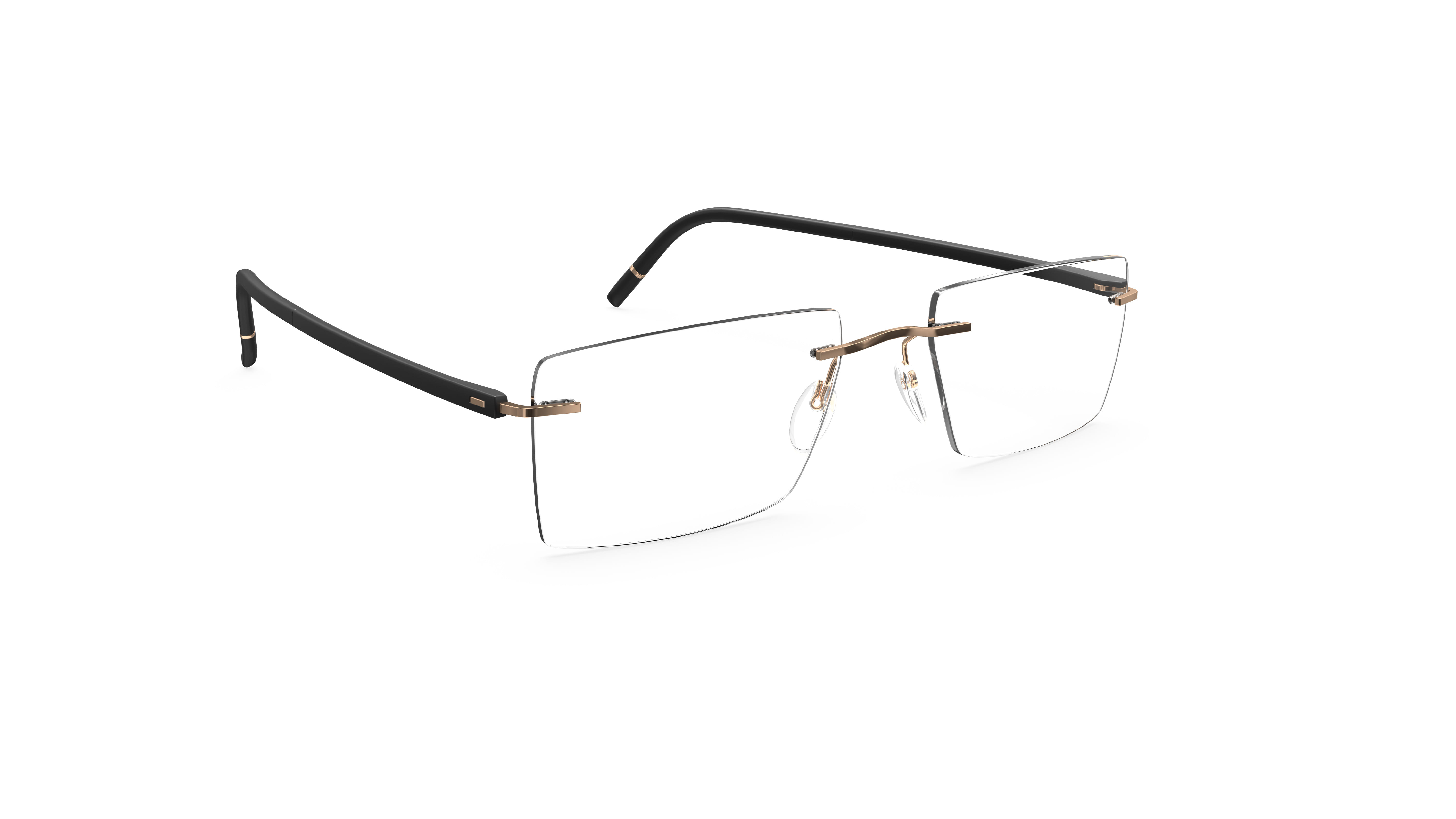 Silhouette 5567 Frame Gold Male RimLess Titanium with Shell — Gold frame