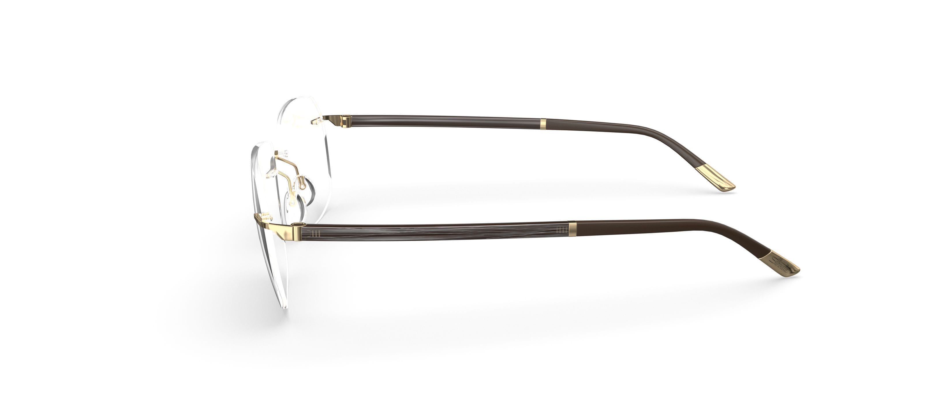 Silhouette 5564 Frame Gold Male Full Titanium with Shell Frame — view 3