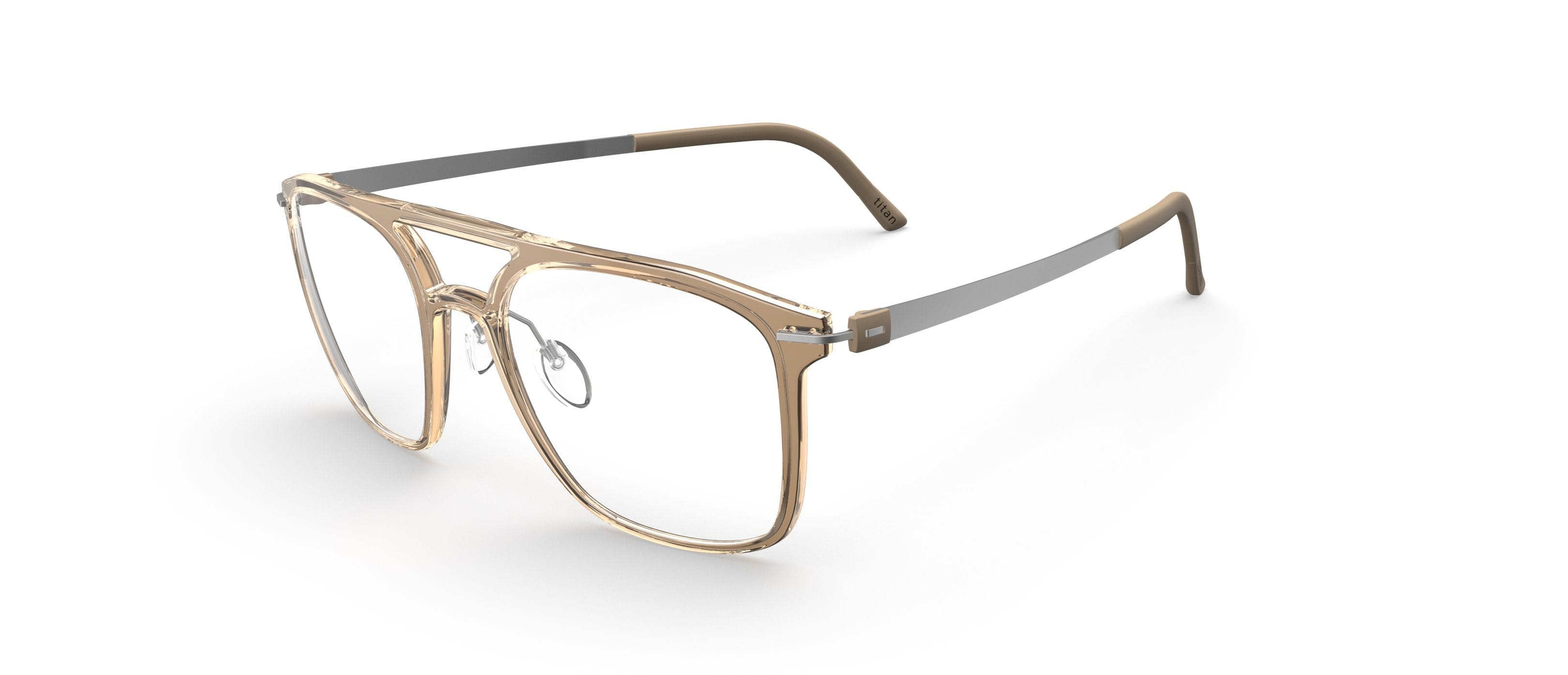 Silhouette SPX2951 Frame Transparent Brown Male Full Titaniu — Transparent Brown frame