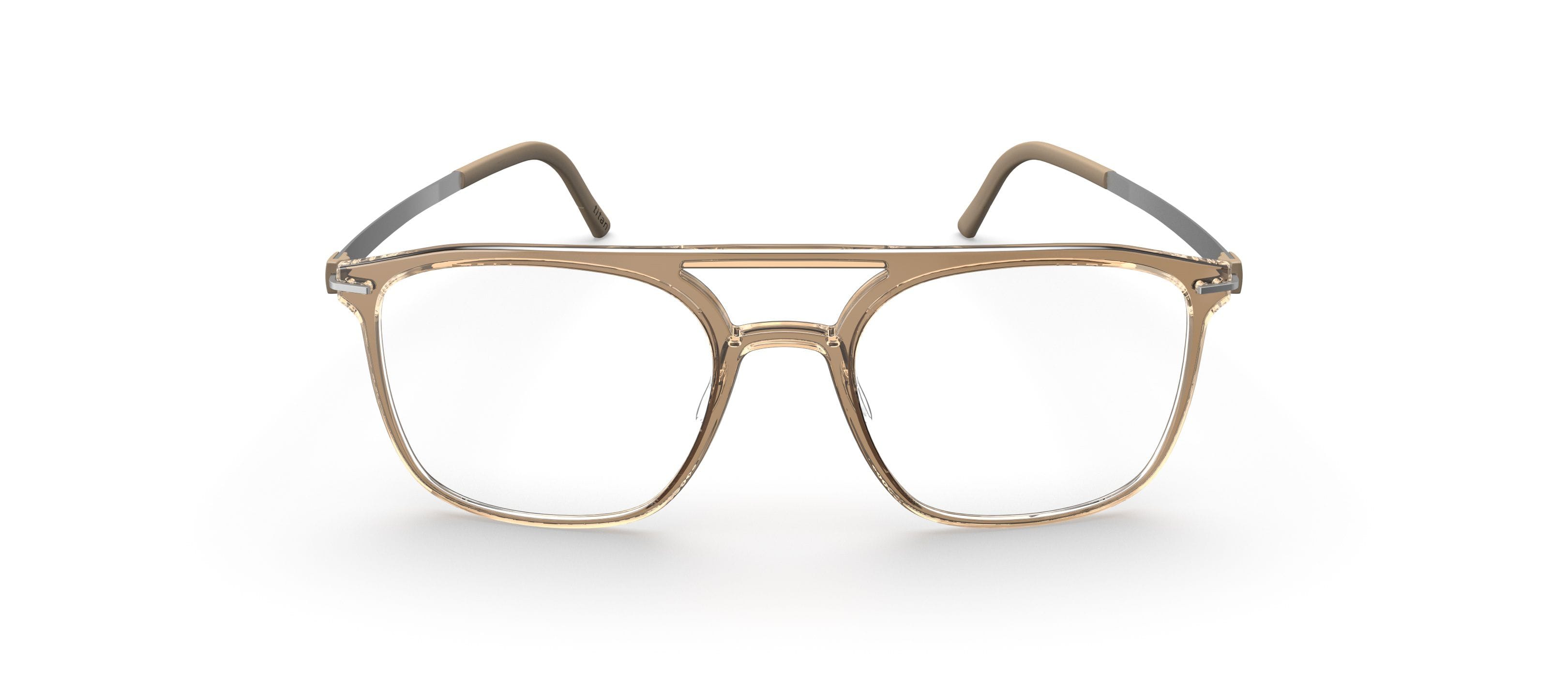 Silhouette SPX2951 Frame Transparent Brown Male Full Titaniu Frame — Transparent Brown frame — view 2
