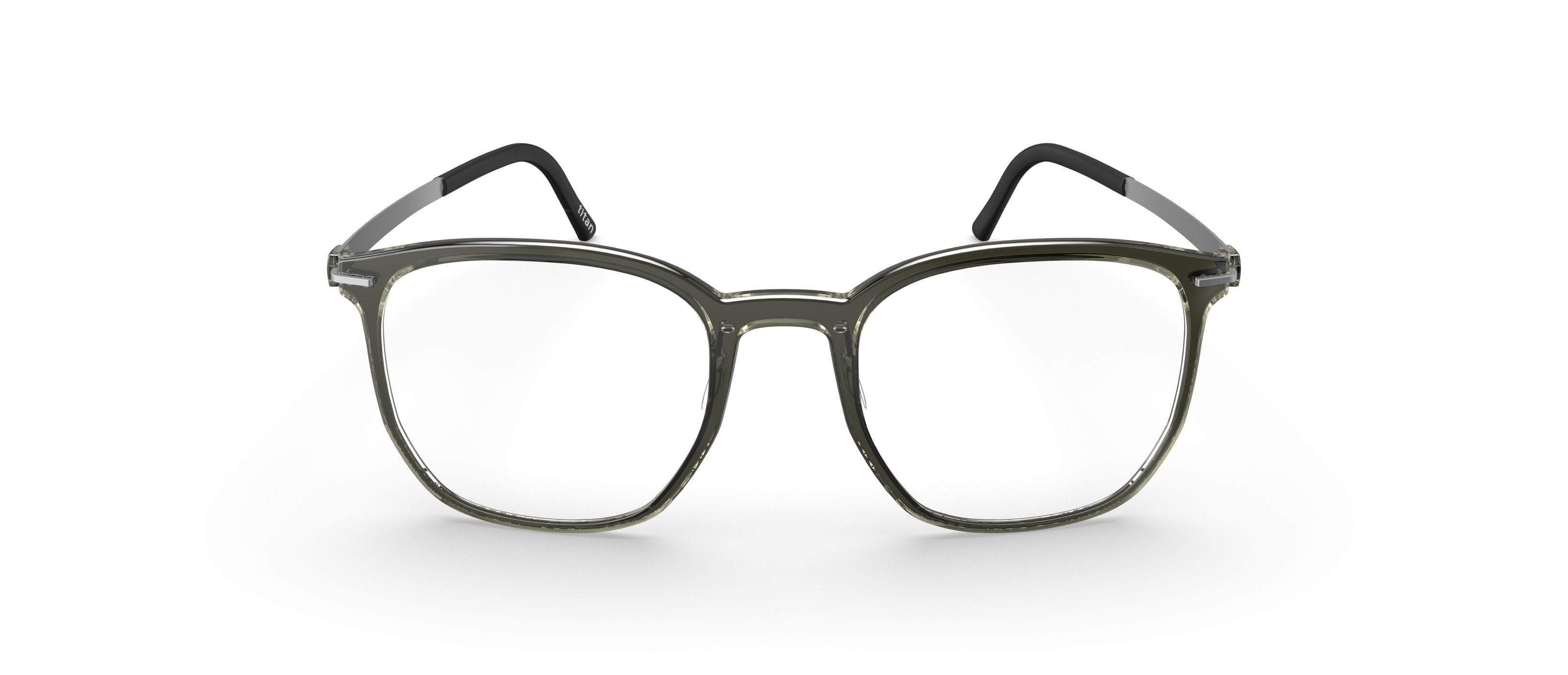 Silhouette 2952/75 Frame Transparent Green Male Full Titaniu Frame — Transparent Green frame — view 2