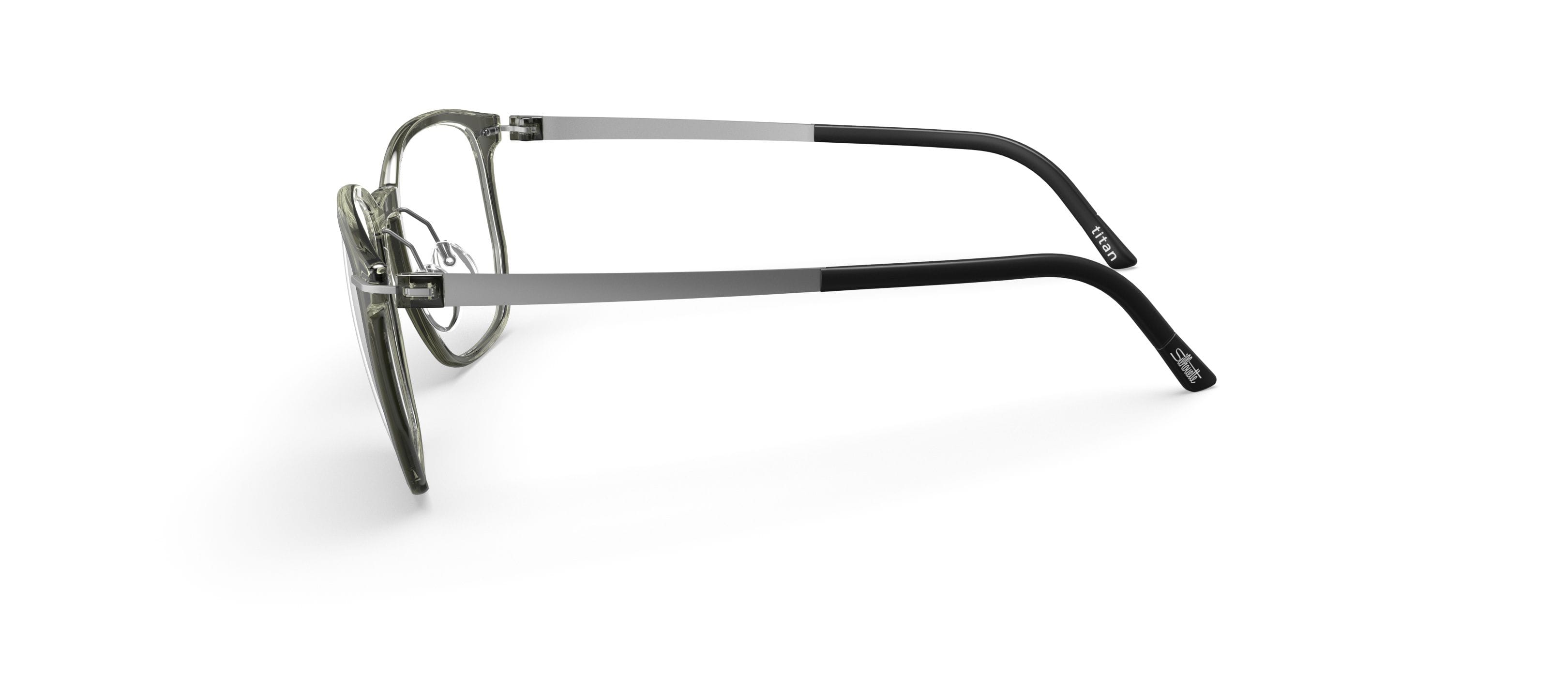 Silhouette 2952/75 Frame Transparent Green Male Full Titaniu Frame — Transparent Green frame — view 3
