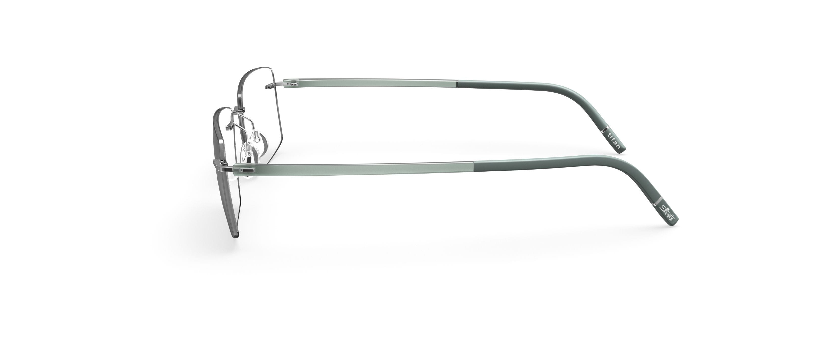 Silhouette 5567 Frame Grey Male RimLess Shell Frame — Grey frame — view 3