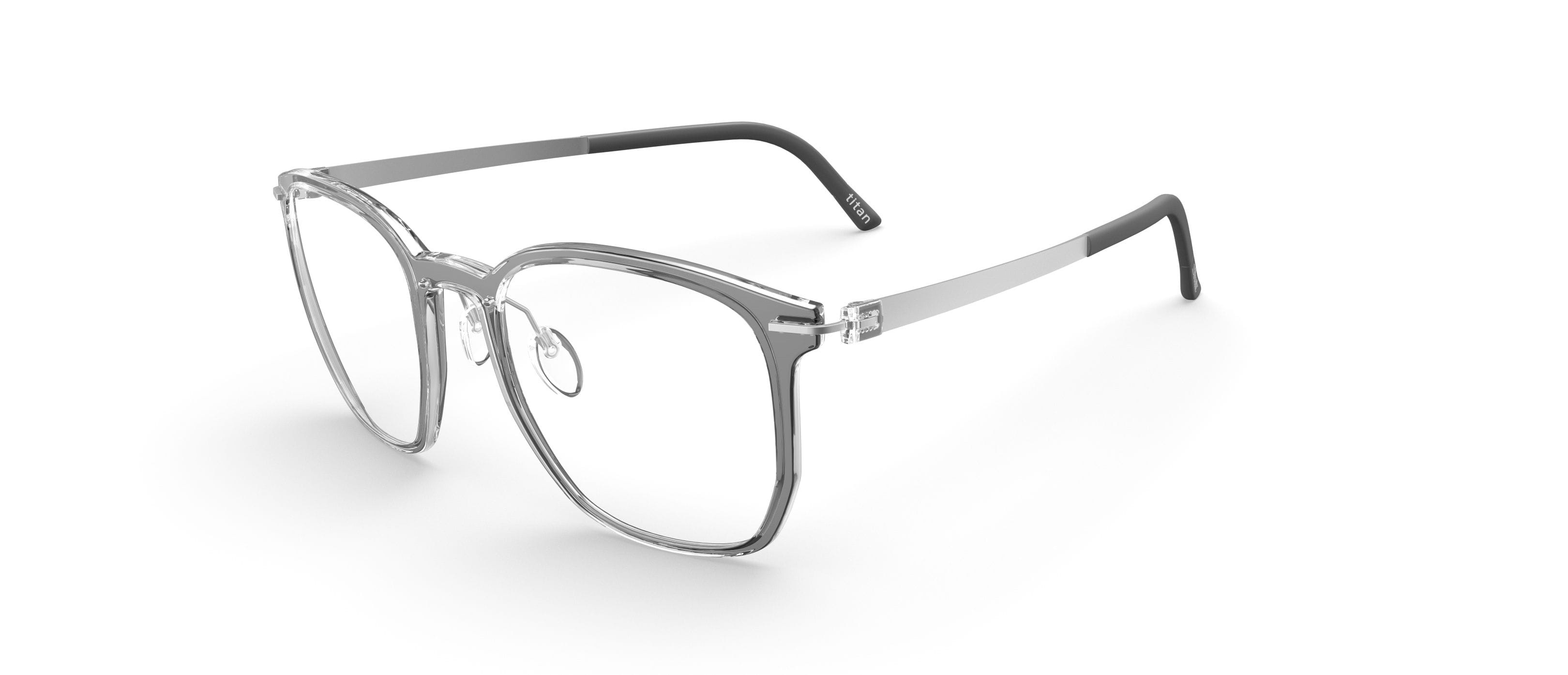 Silhouette 2952/75 Frame Transparent Grey Male Full Titanium — Transparent Grey frame
