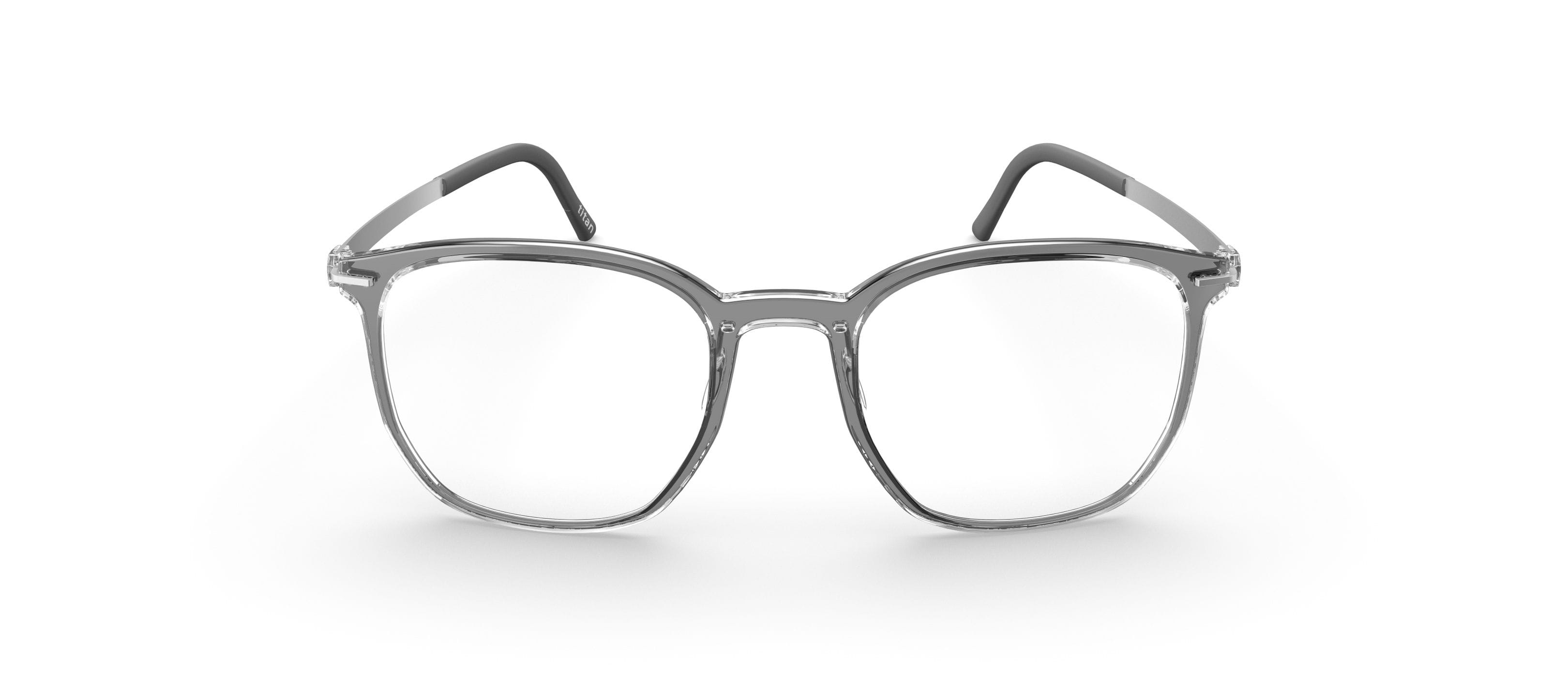 Silhouette 2952/75 Frame Transparent Grey Male Full Titanium Frame — Transparent Grey frame — view 2