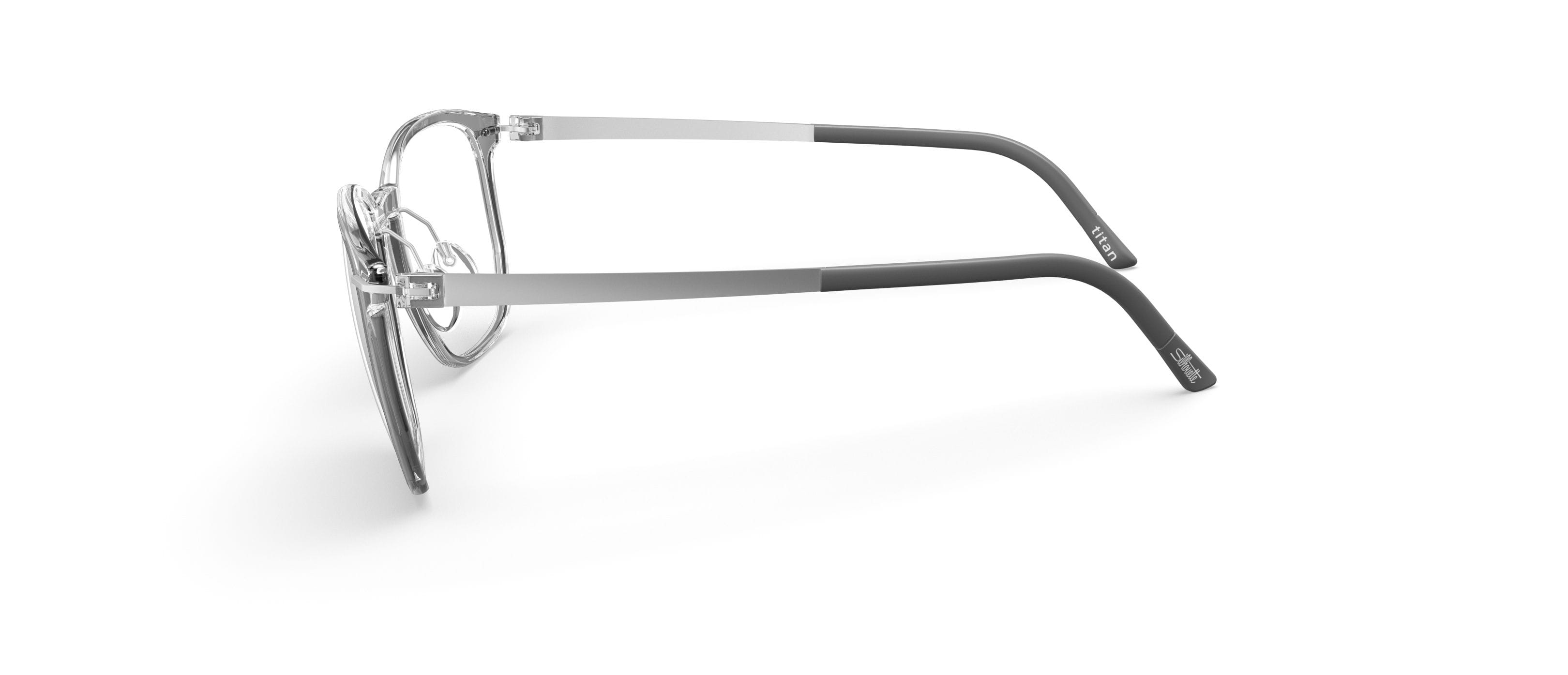 Silhouette 2952/75 Frame Transparent Grey Male Full Titanium Frame — Transparent Grey frame — view 3