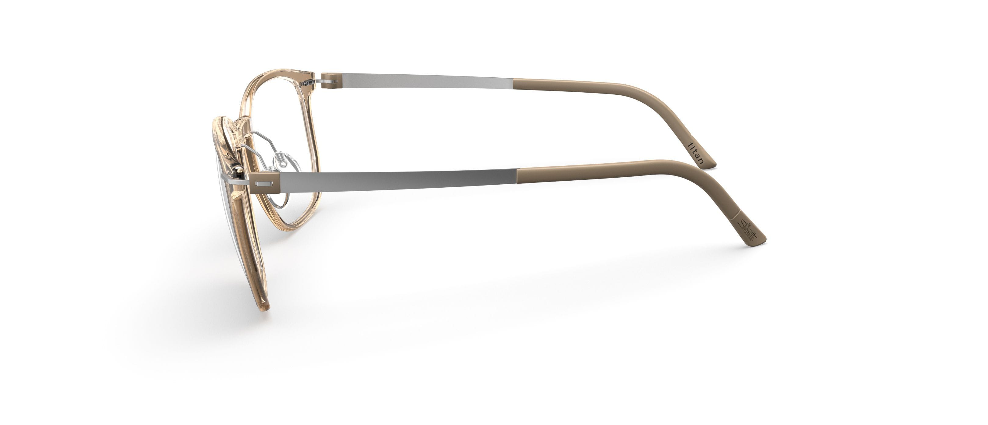 Silhouette 2952/75 Frame Transparent Brown Male Full Titaniu Frame — Transparent Brown frame — view 3