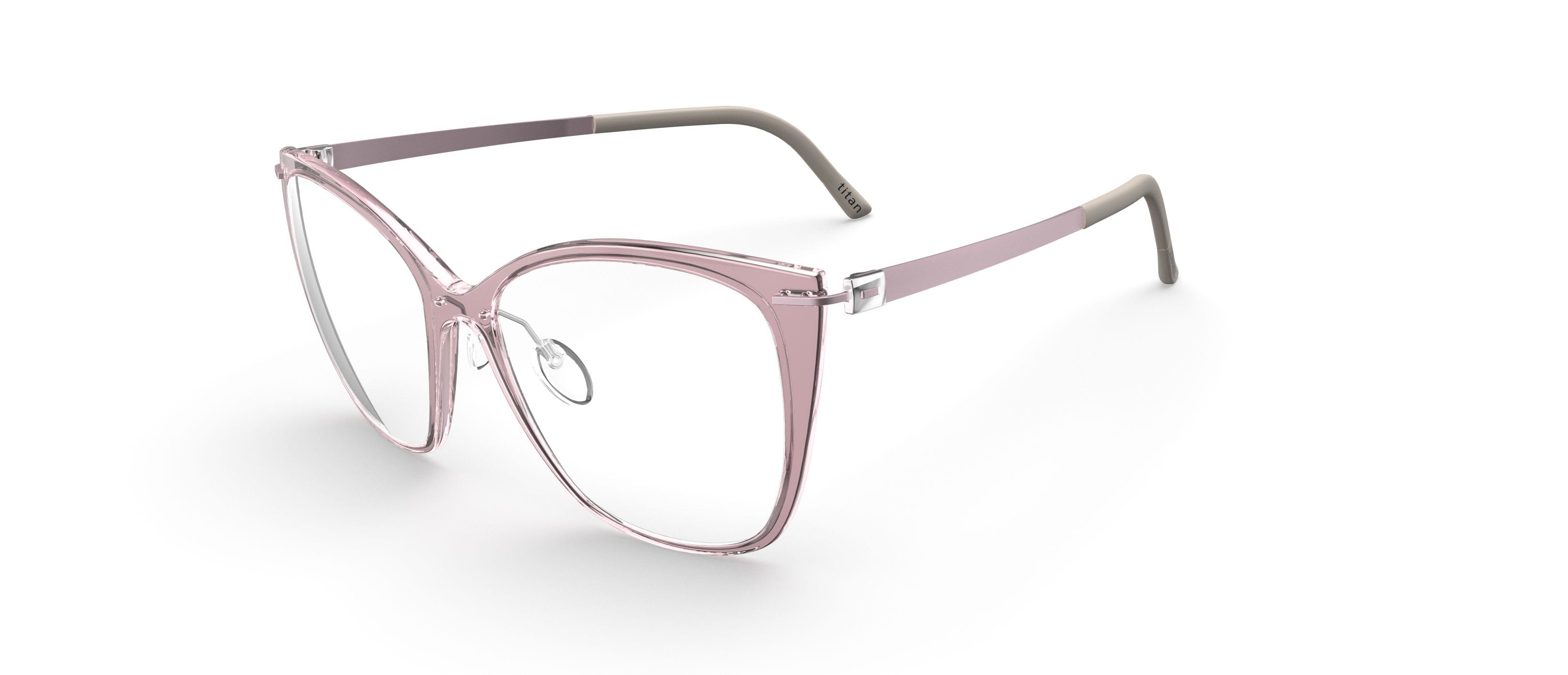 Silhouette 1610/75 Frame Transparent Pink Female Full Titani — Transparent Pink frame
