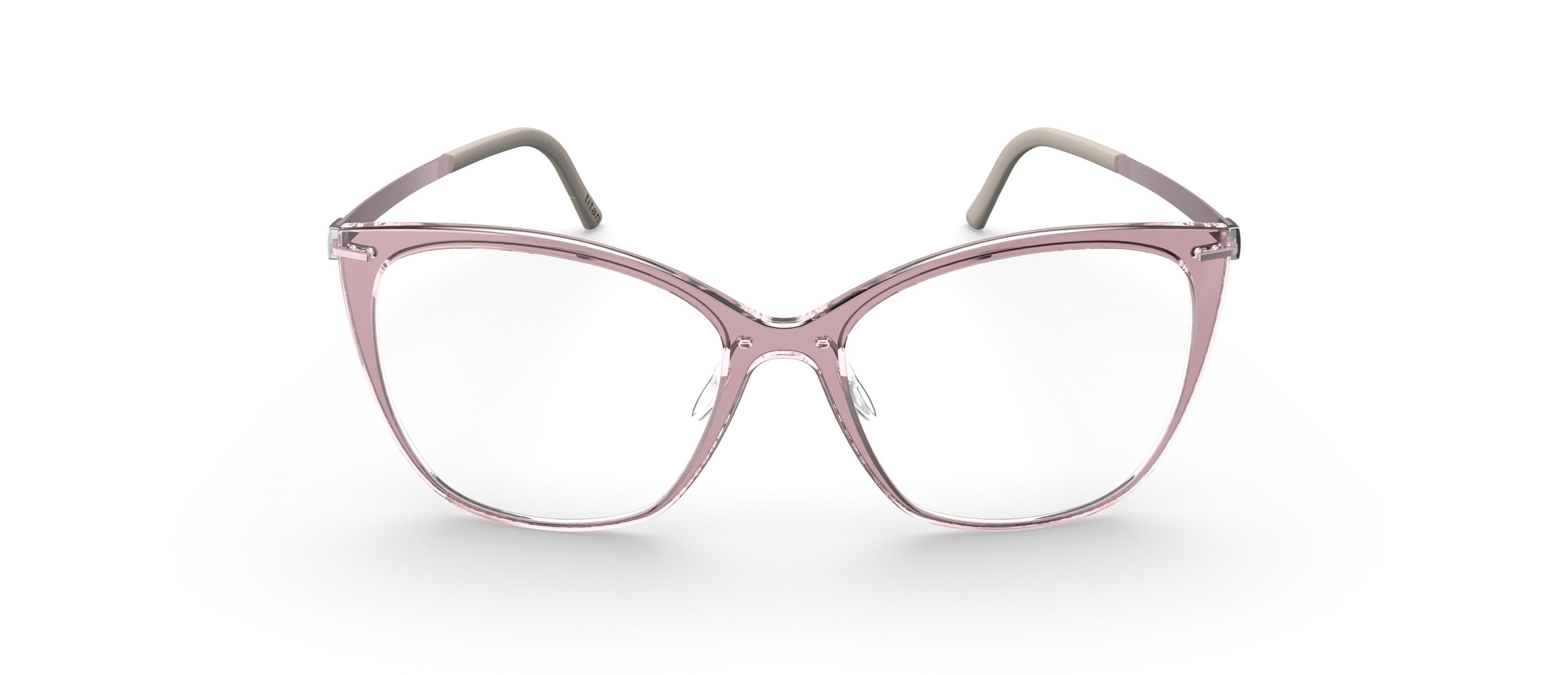 Silhouette 1610/75 Frame Transparent Pink Female Full Titani Frame — Transparent Pink frame — view 2