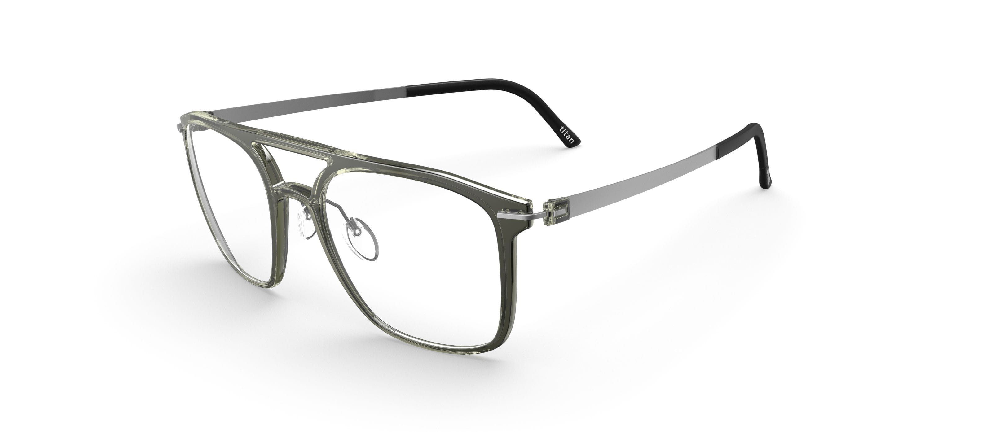 Silhouette 2951/75 Frame Transparent Green Male Full Titaniu — Transparent Green frame