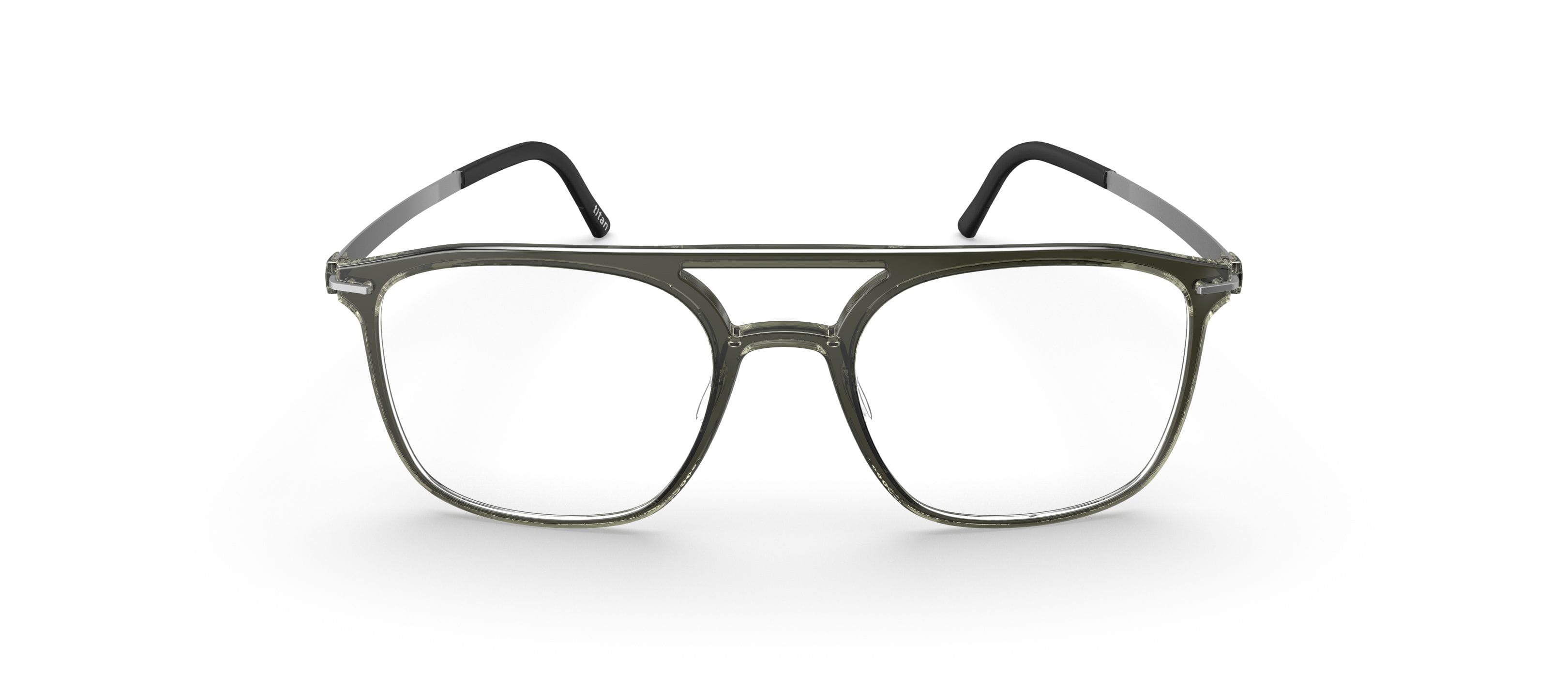 Silhouette 2951/75 Frame Transparent Green Male Full Titaniu Frame — Transparent Green frame — view 2