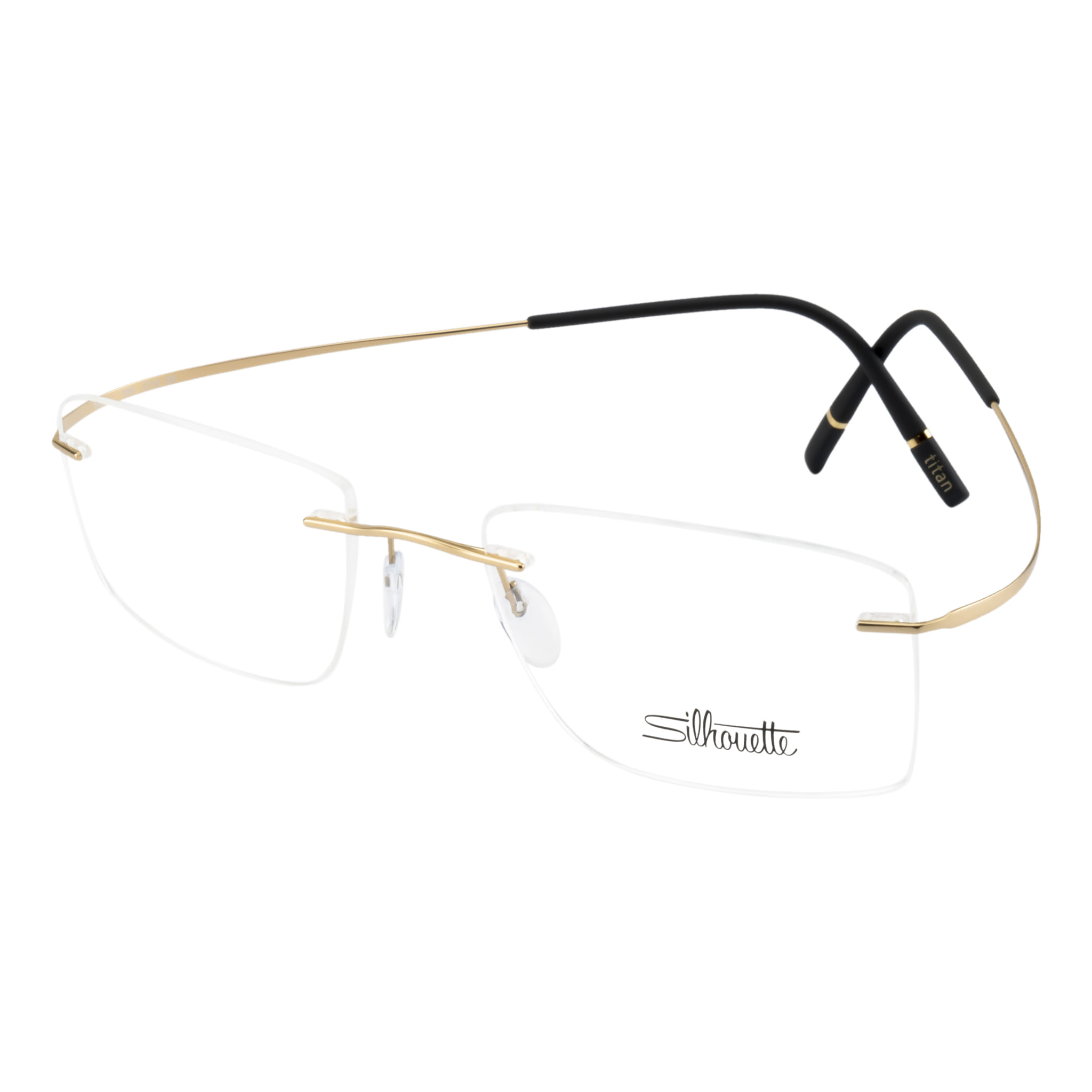 Silhouette 5599 Frame Gold Male RimLess Titanium Frame — Gold frame — view 1
