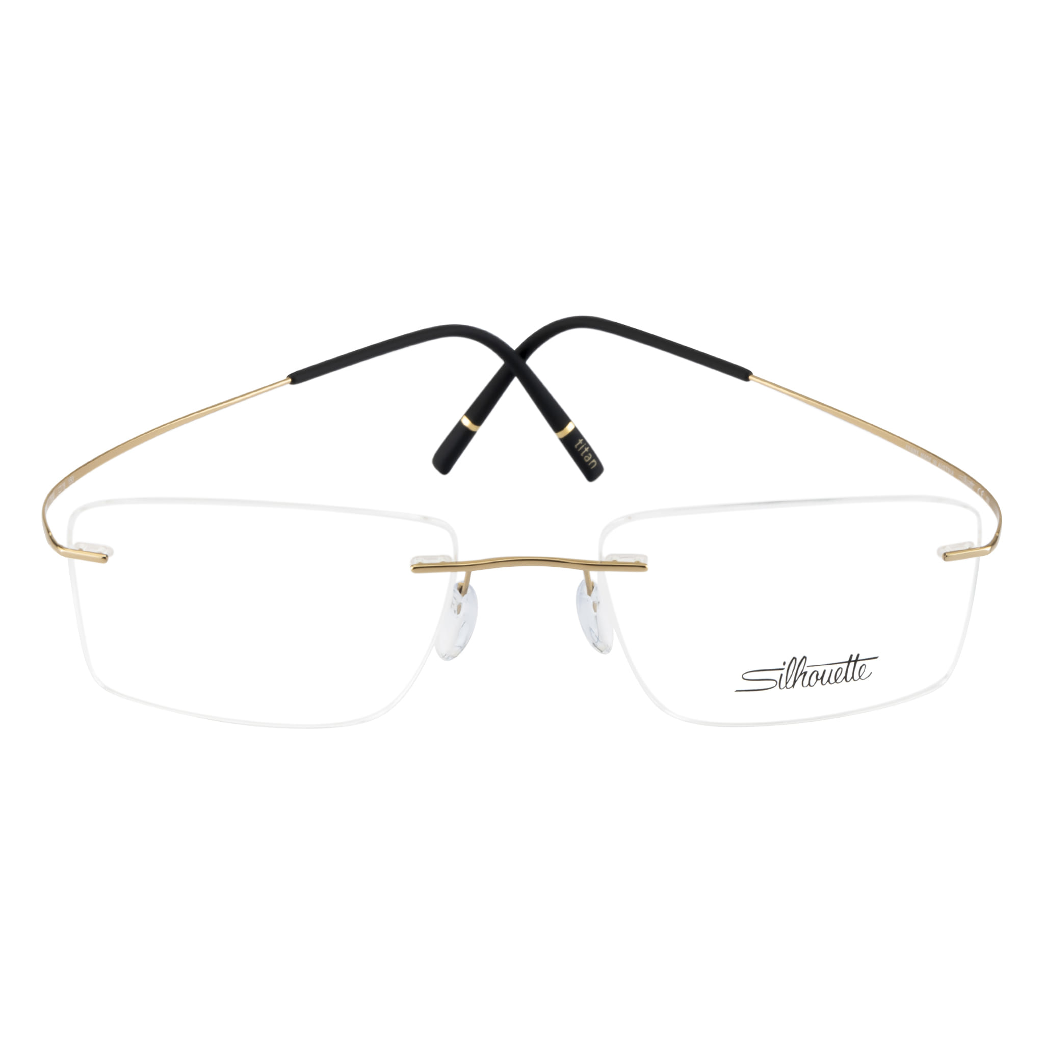 Silhouette 5599 Frame Gold Male RimLess Titanium Frame — Gold frame — view 2