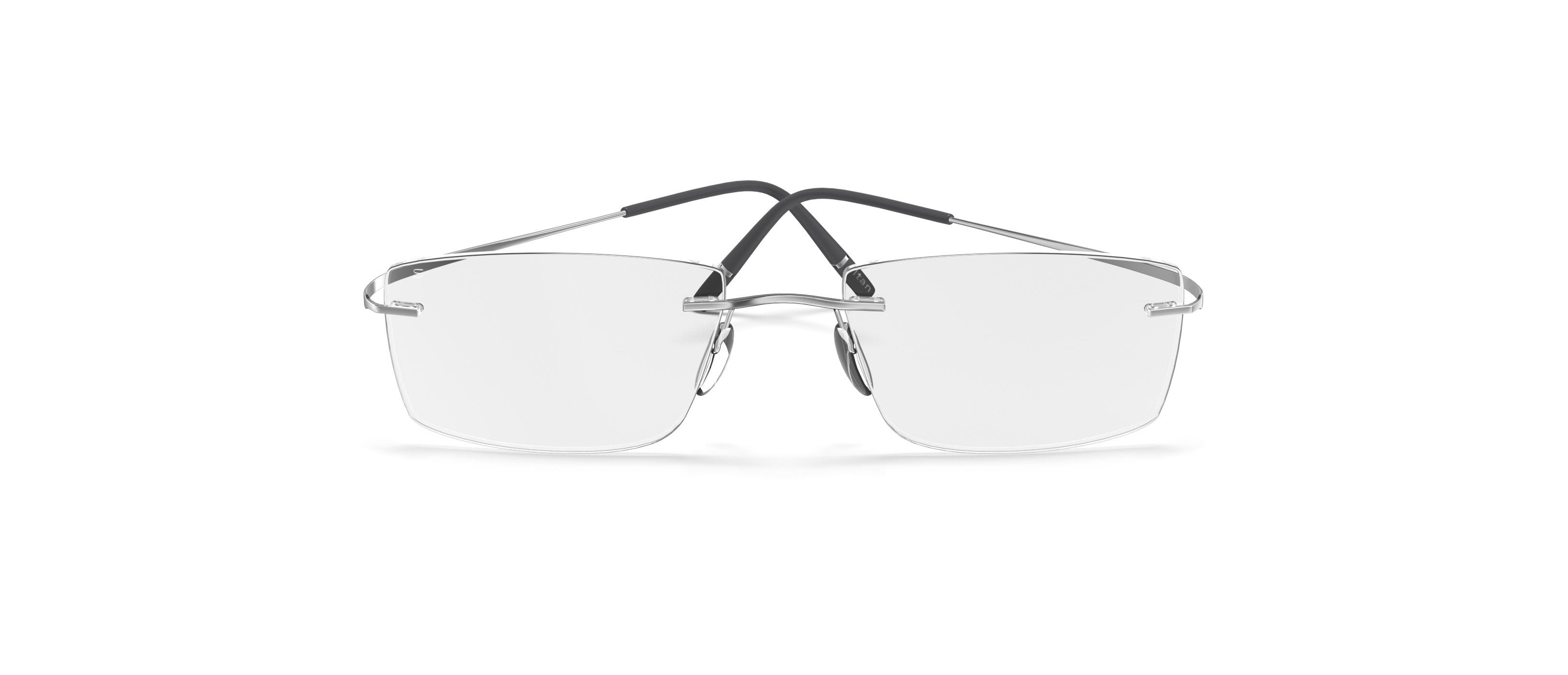Silhouette SH-5599 Frame Silver Male RimLess Titanium Frame — Silver frame — view 2