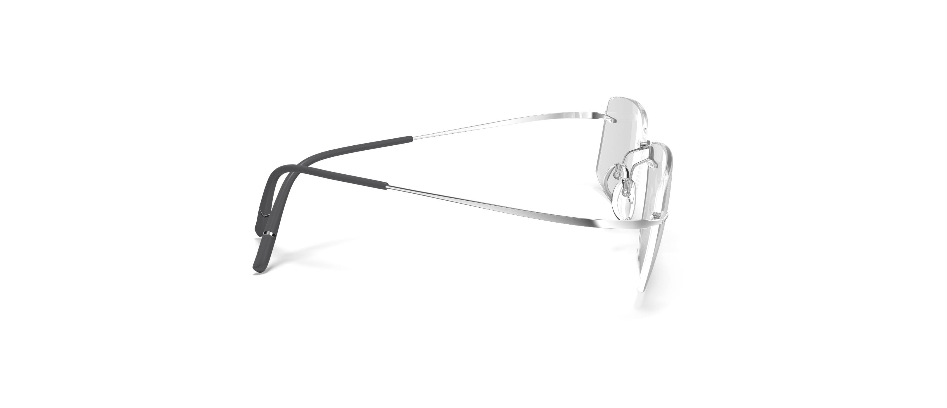 Silhouette SH-5599 Frame Silver Male RimLess Titanium Frame — Silver frame — view 3