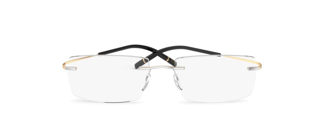 Silhouette 5539 Frame Silver Male RimLess Titanium Frame — Silver frame — view 2