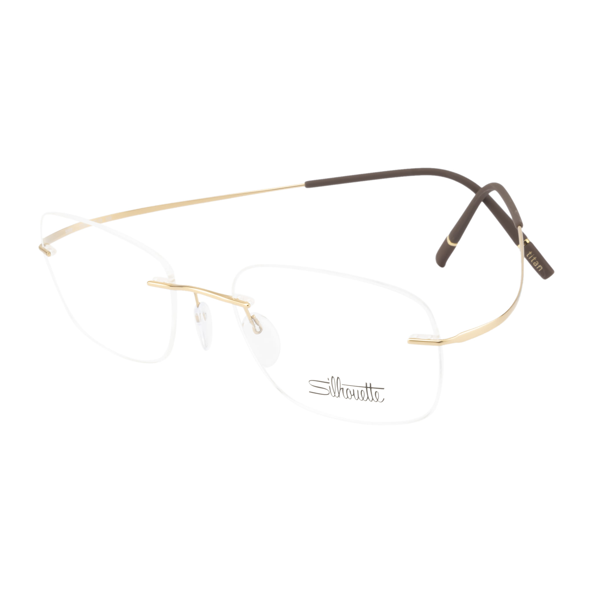 Silhouette 5599 Frame Gold Male RimLess Titanium Frame — Gold frame — view 1