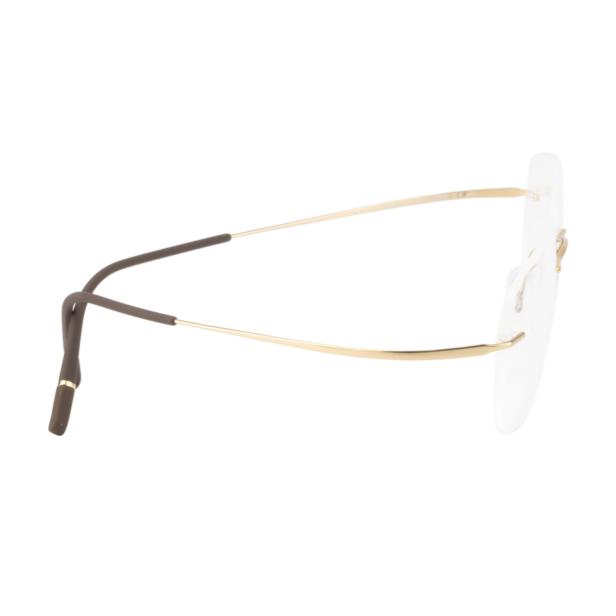 Silhouette 5599 Frame Gold Male RimLess Titanium Frame — Gold frame — view 3