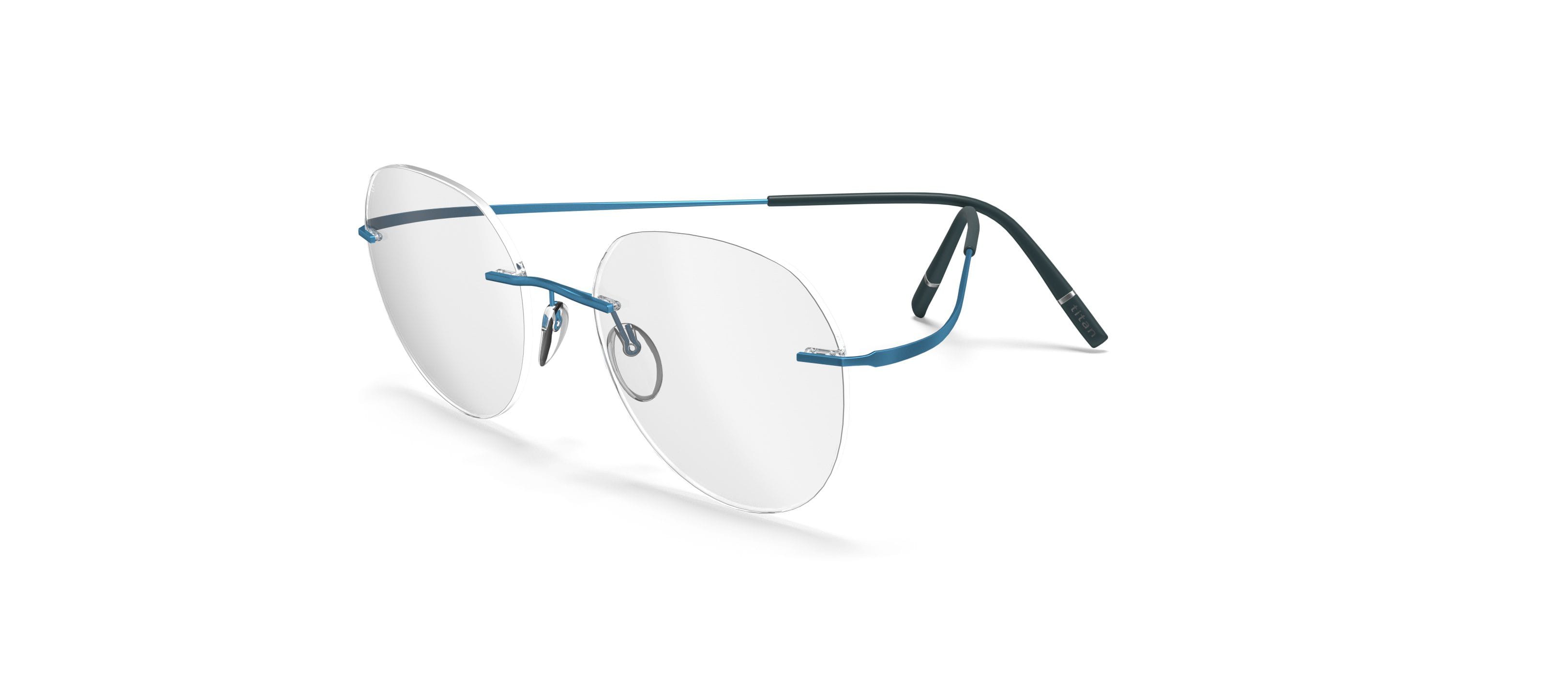 Silhouette SH-5599 Frame Blue Male RimLess Titanium — Blue frame