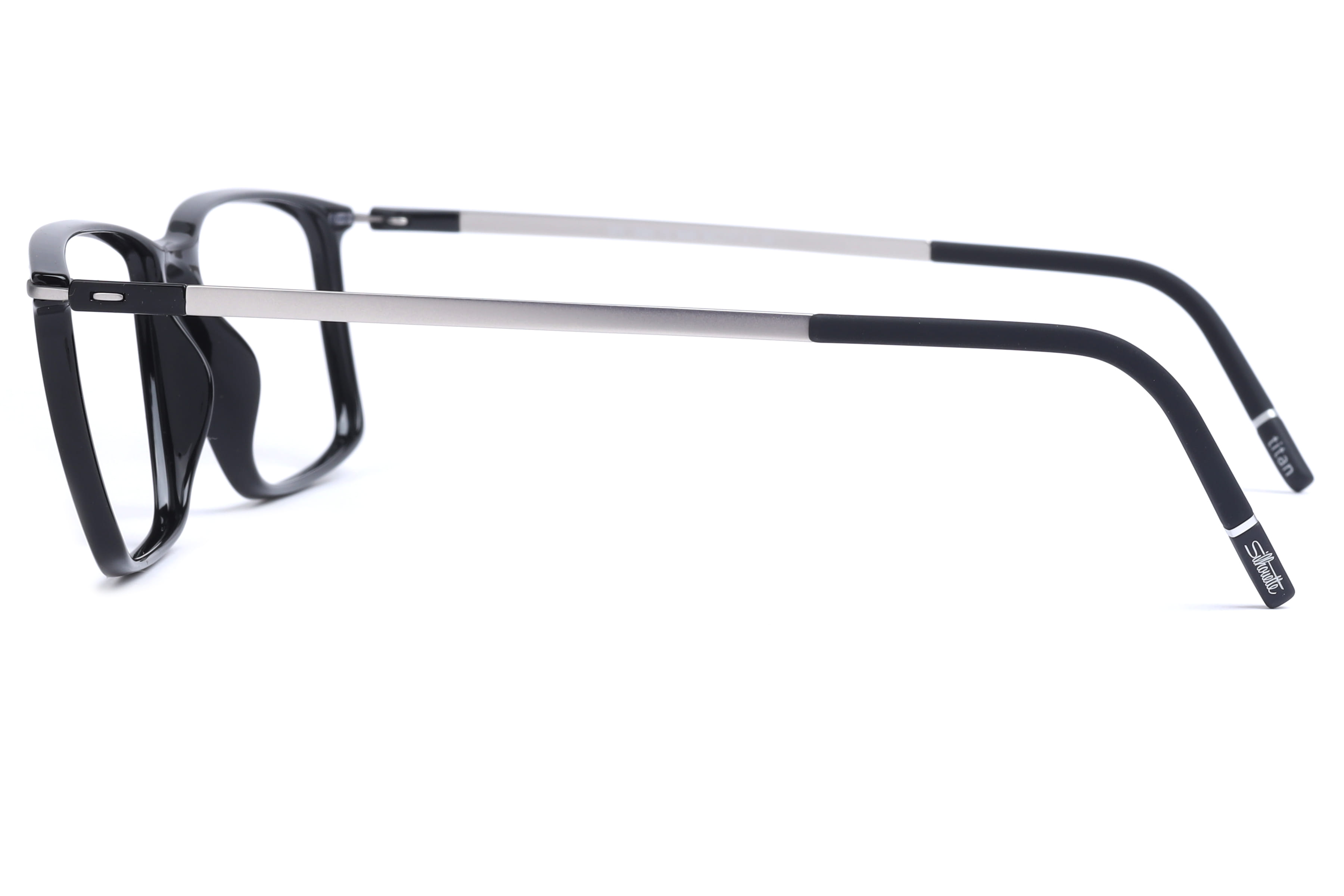 Silhouette SPX 2965 Frame Black Male Full Titanium Frame — Black frame — view 3