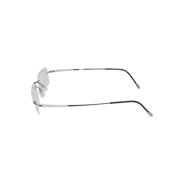 Silhouette 7717 Frame Black Male RimLess Titanium Frame — Black frame — view 3